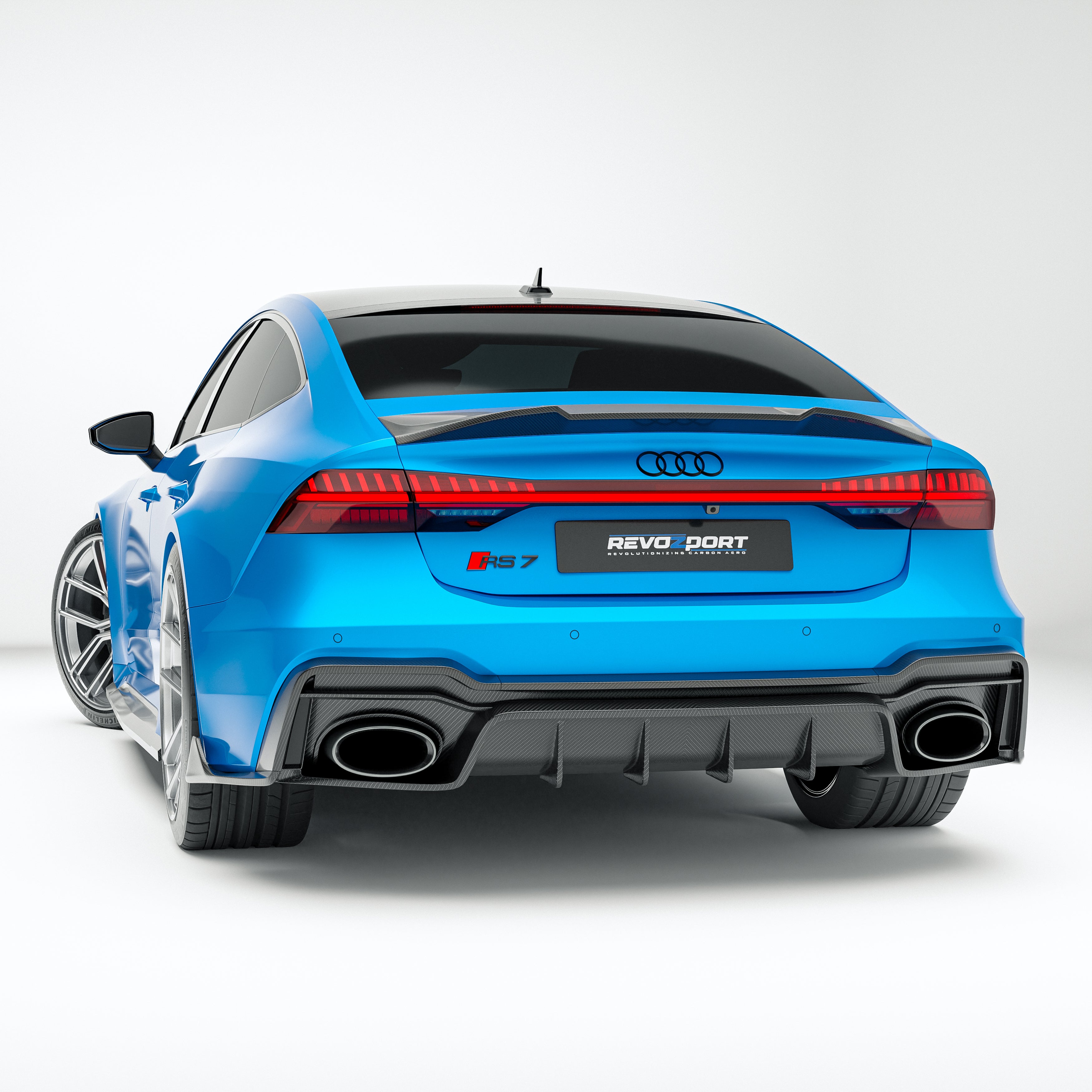 Audi RS7 C8 Carbon Fiber Rear Diffuser - Revozport
