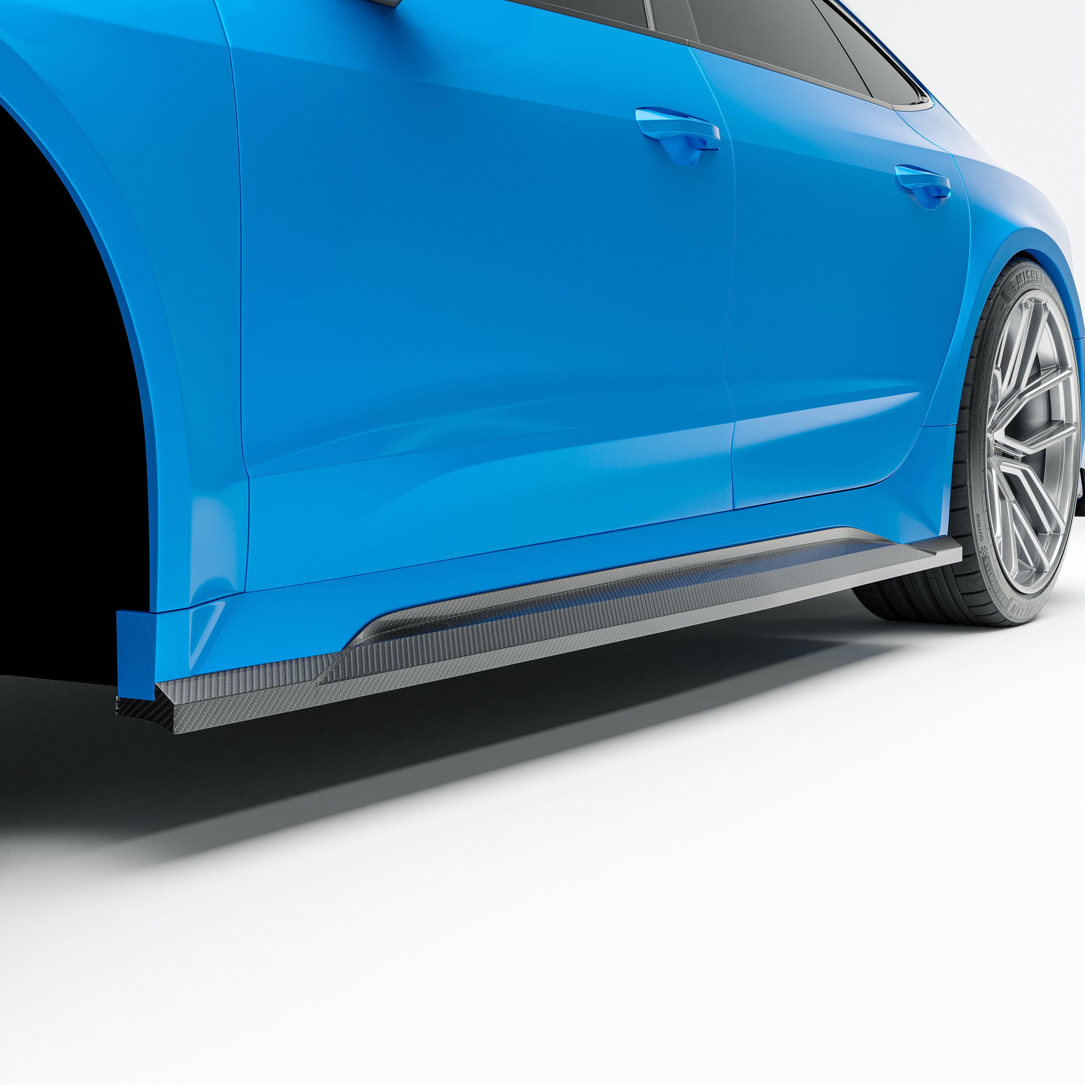 Audi RS7 C8 Carbon Fiber Side Skirts - Revozport