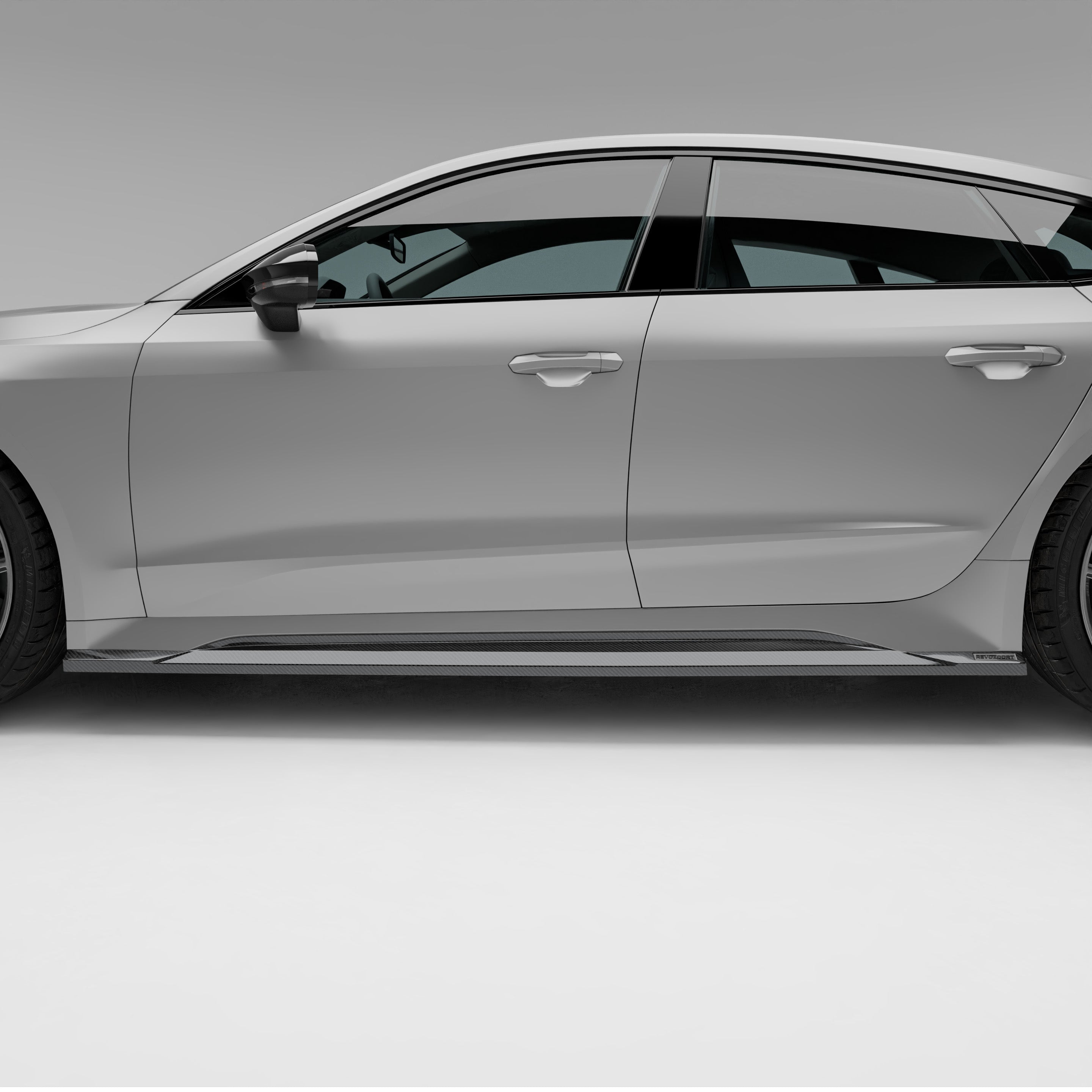 Audi RS7 C8 Carbon Fiber Side Skirts - Revozport