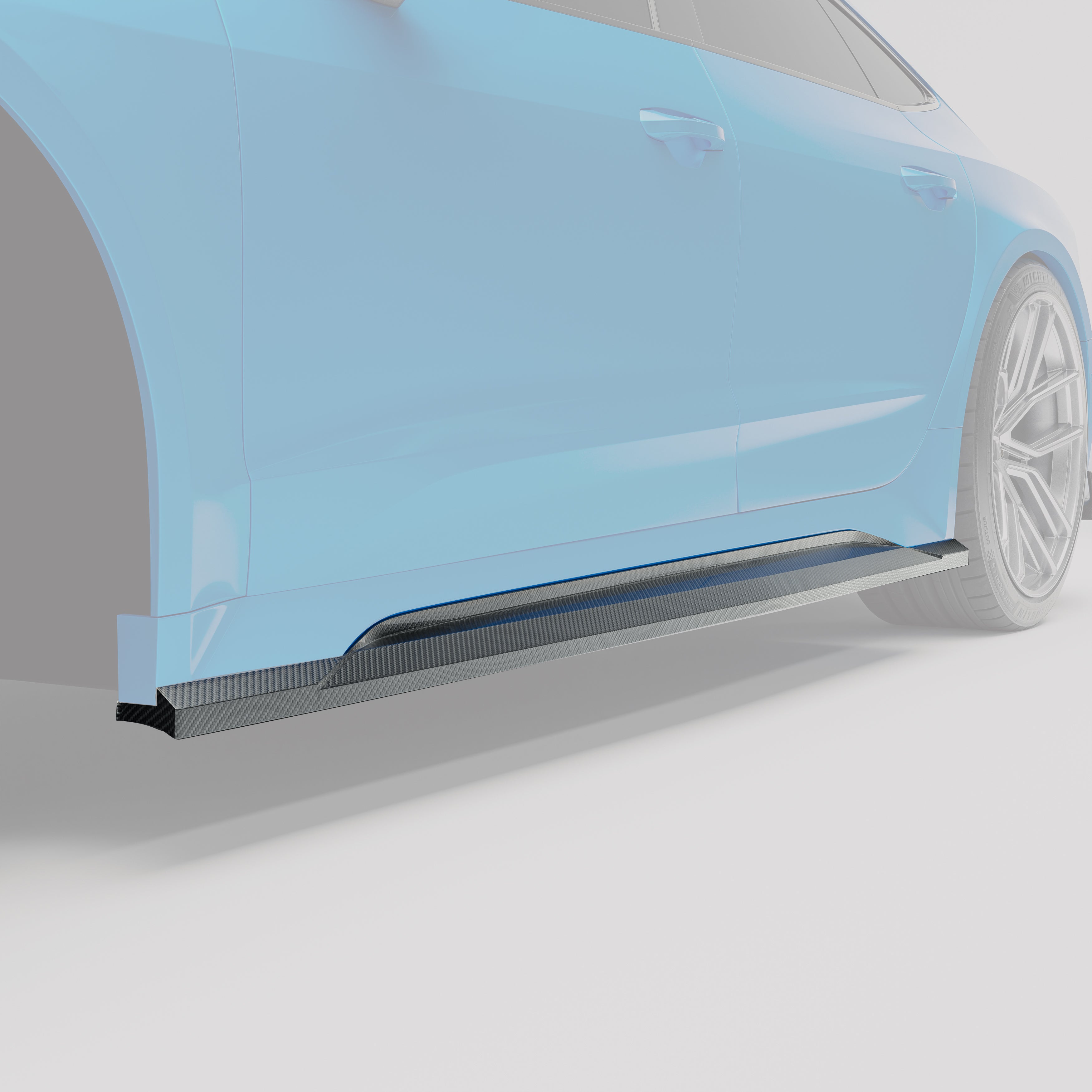 Audi RS7 C8 Carbon Fiber Side Skirts - Revozport