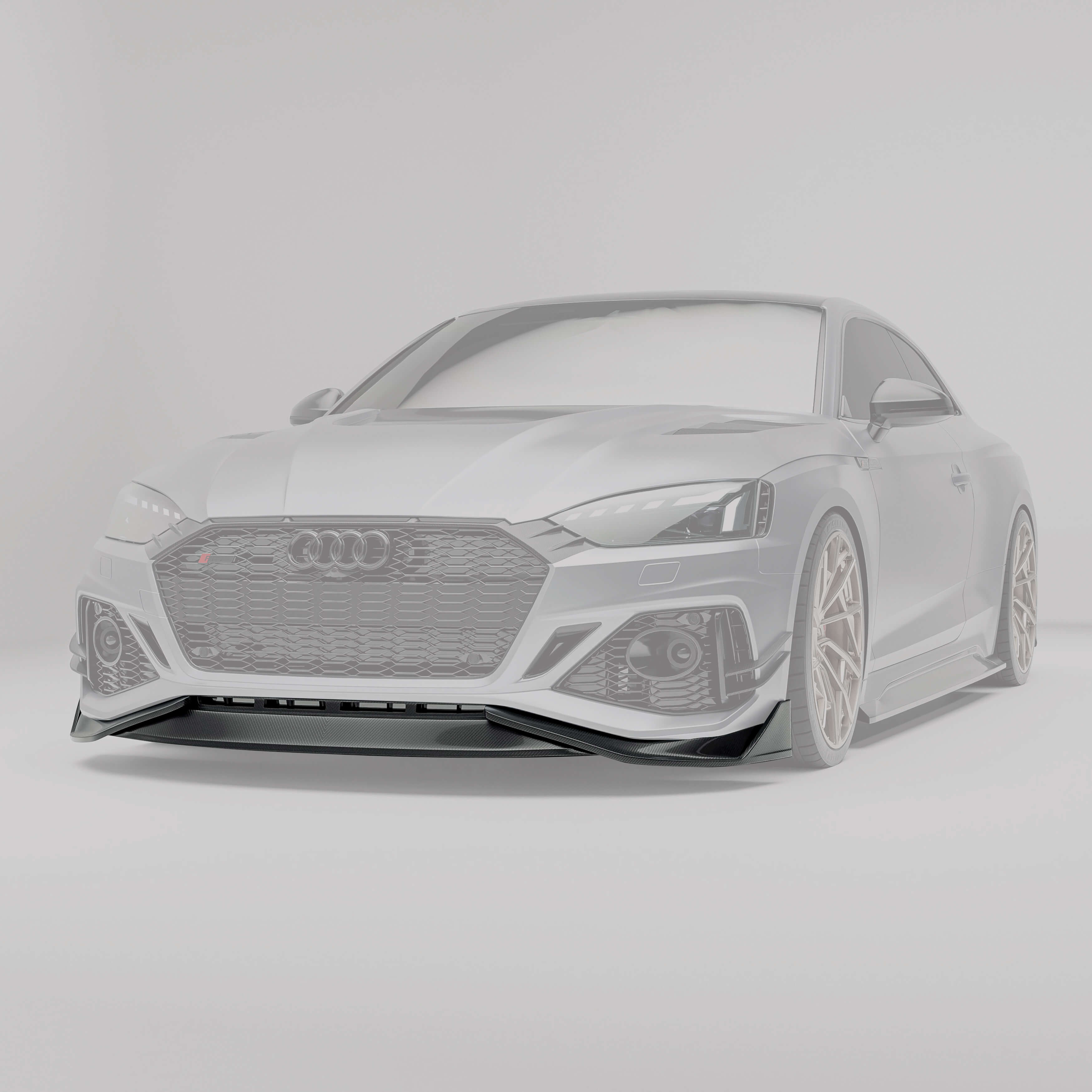 Audi RS5 coupe carbon fiber frot lip with protruding sections