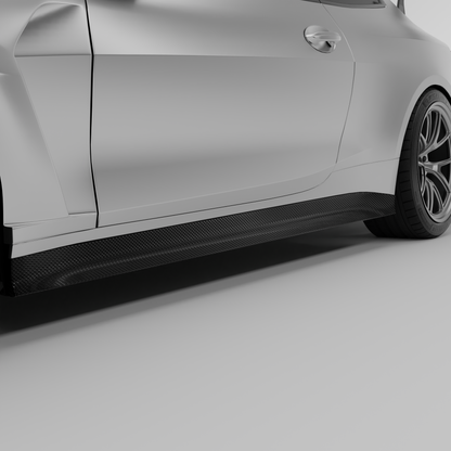 BMW G82 M4 Carbon Fiber Side Skirts - Revozport
