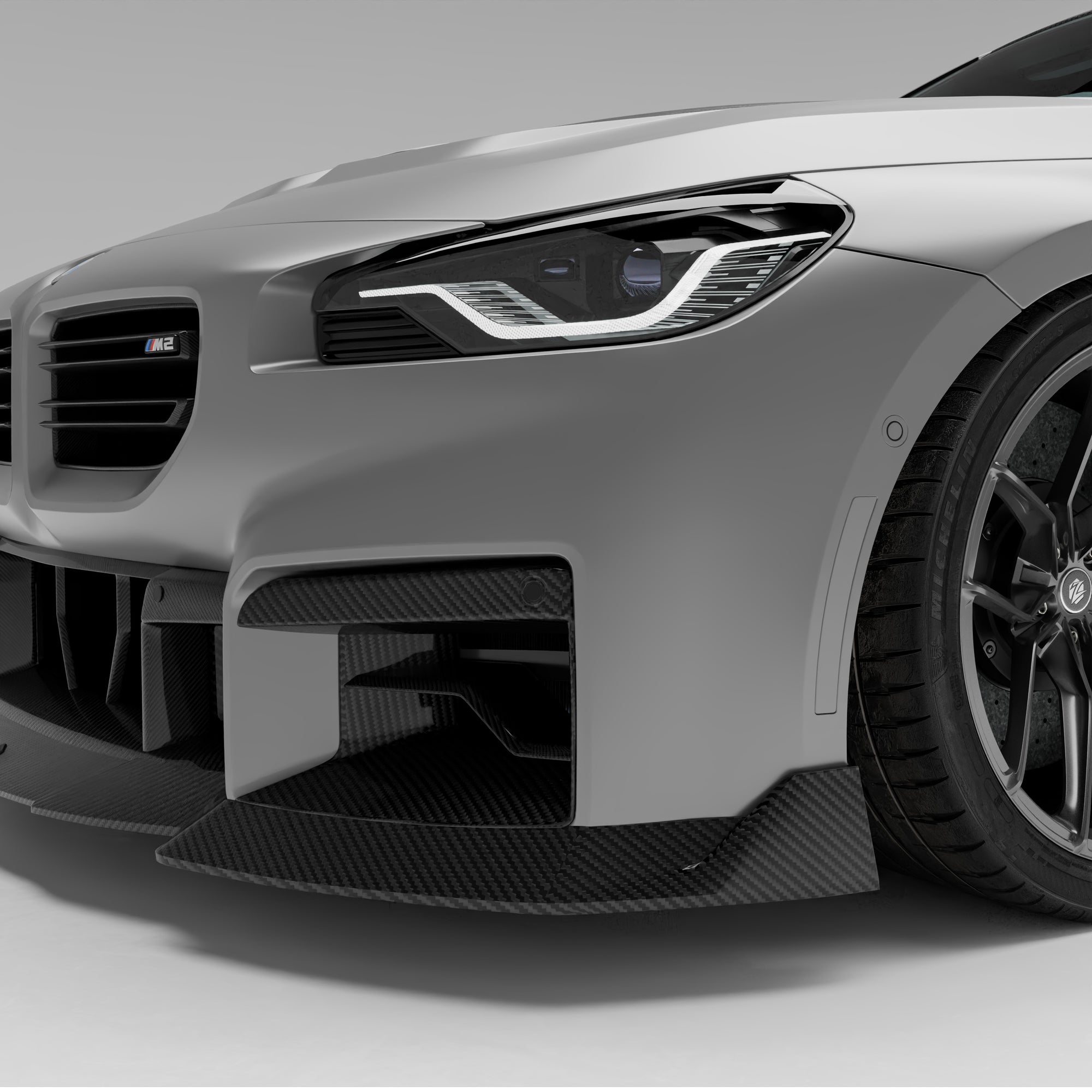 BMW M2 G87 碳纤维前杠进气口