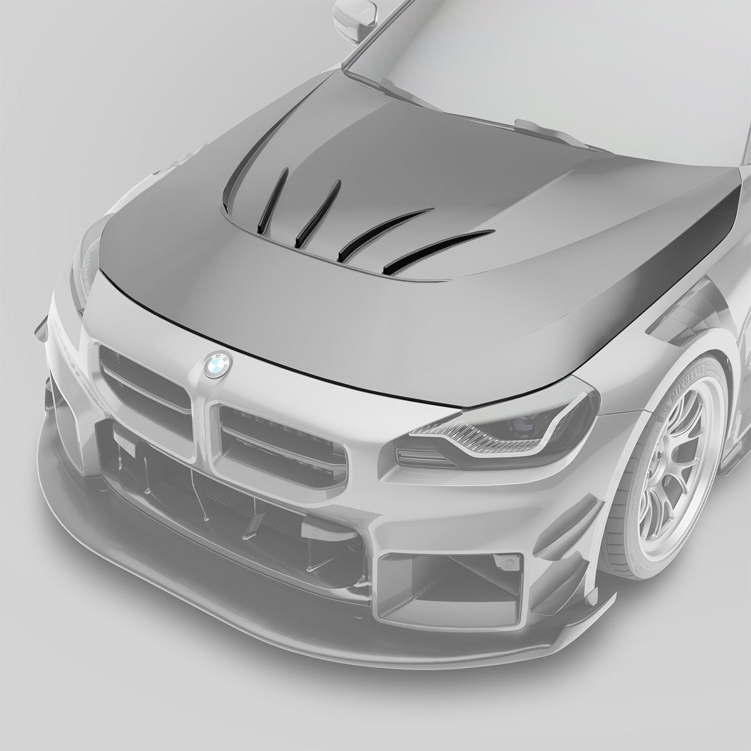 BMW M2 G87 Carbon Fiber Aero Hood & Strakes