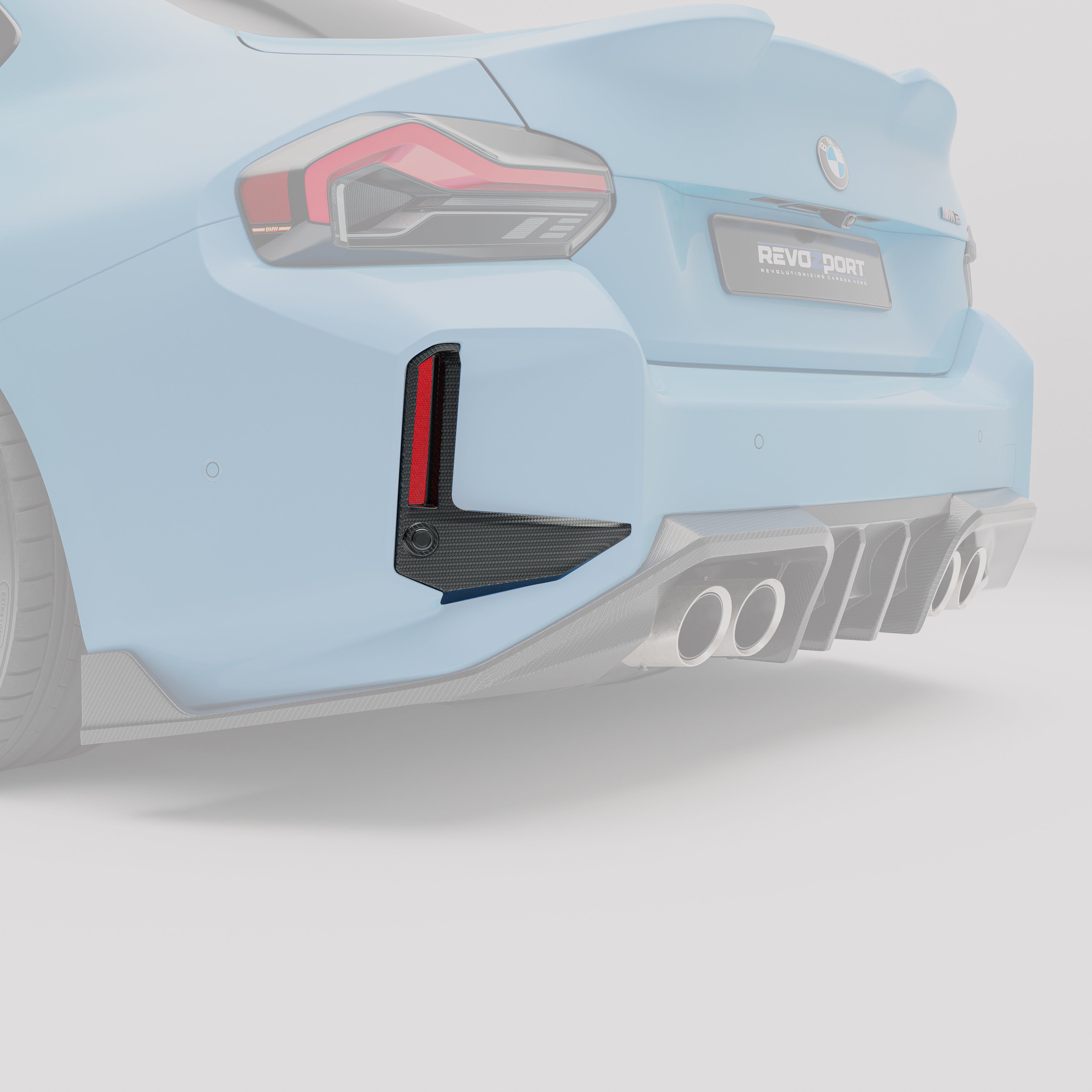BMW M2 G87 Carbon Fiber Rear Canards - Revozport