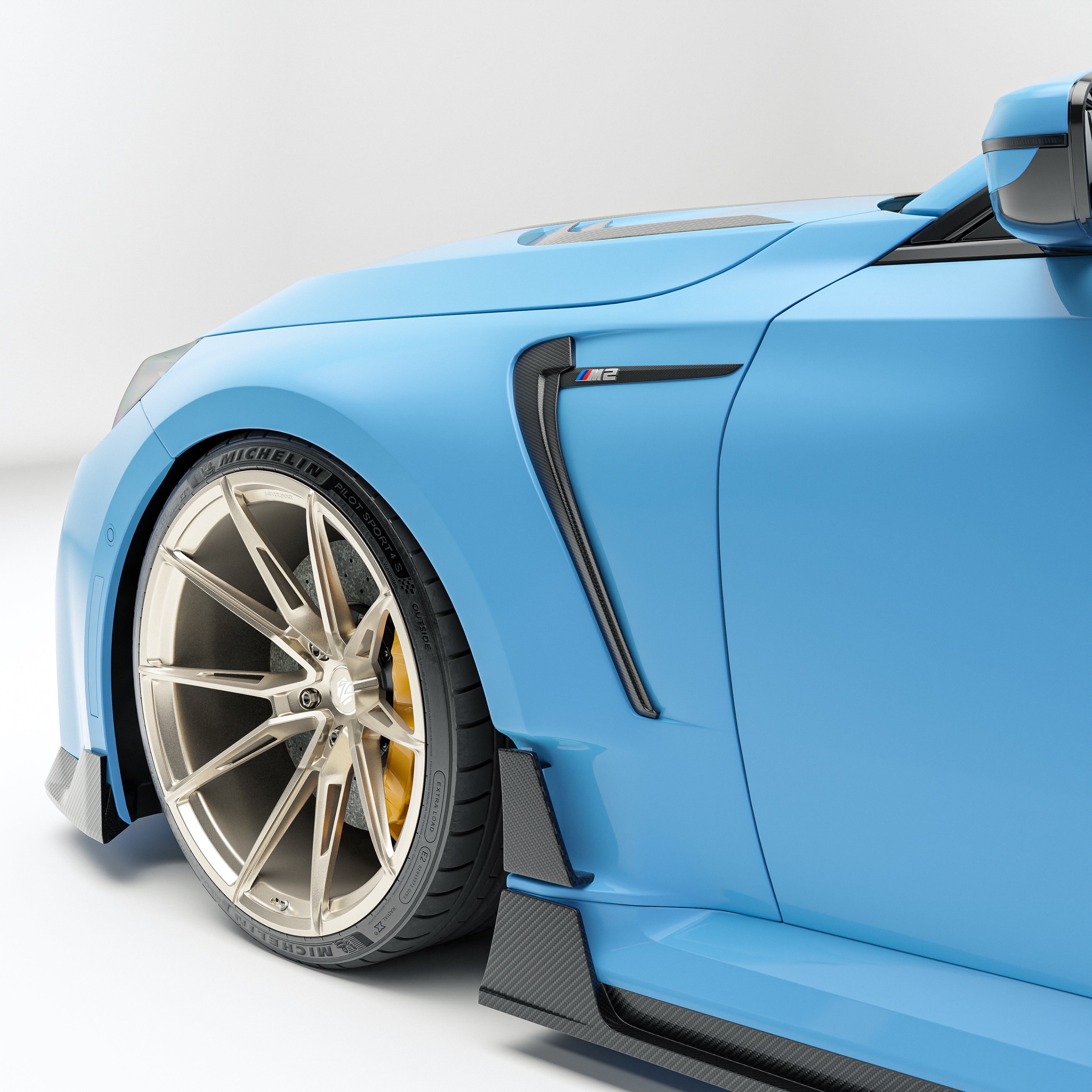BMW M2 G87 Carbon Fiber Side Fenders - Revozport