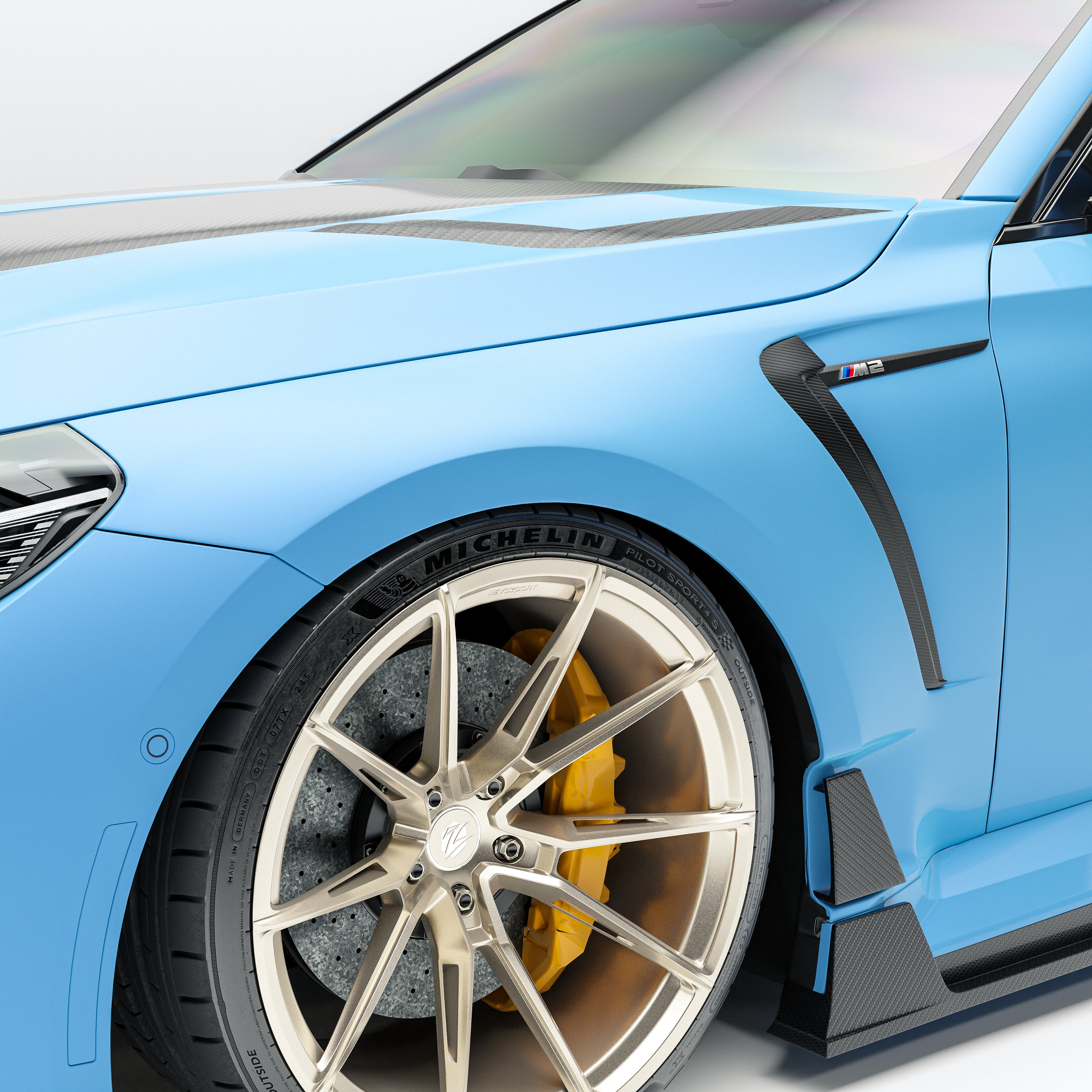 BMW M2 G87 Carbon Fiber Side Fenders - Revozport