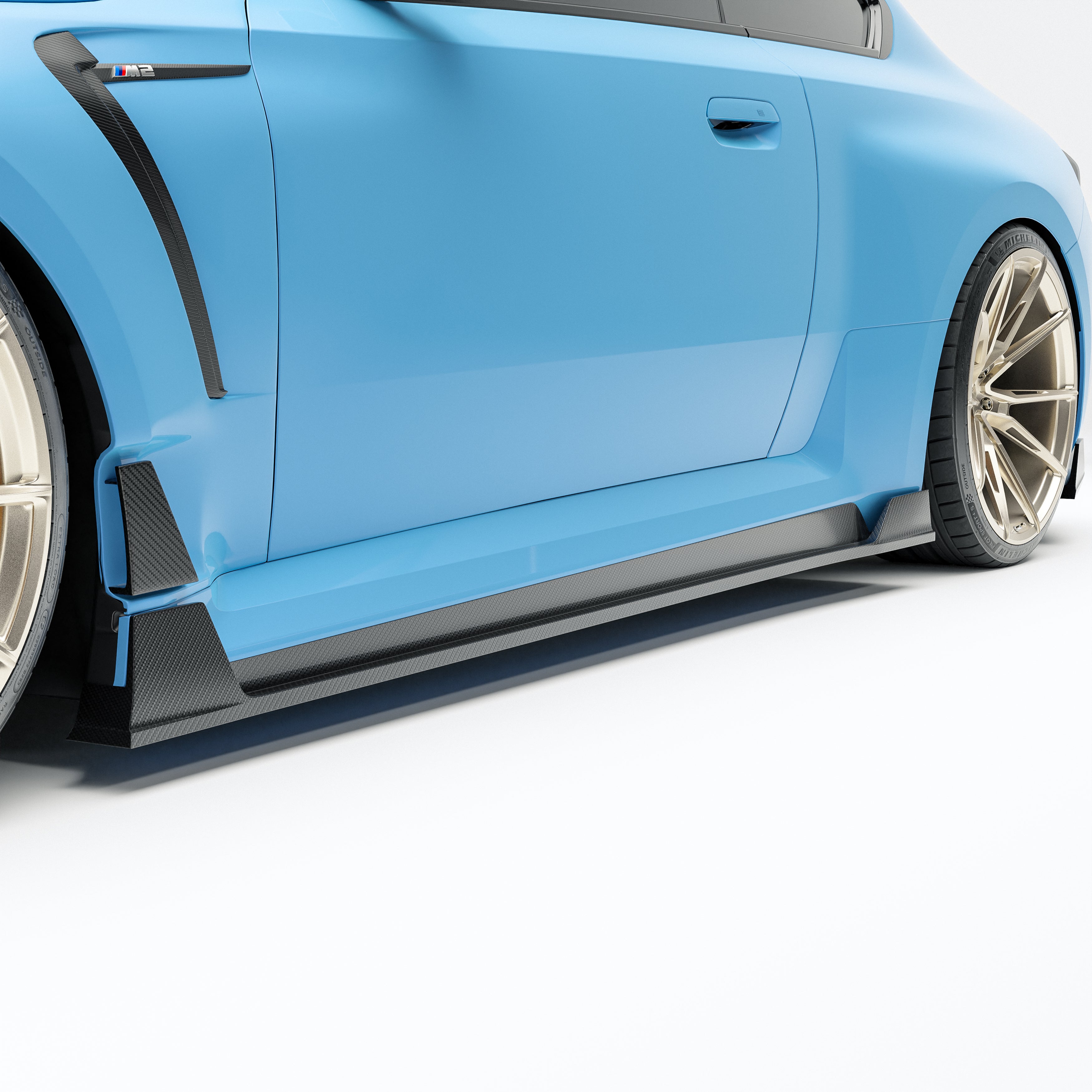BMW M2 G87 Carbon Fiber Side Skirts - Revozport