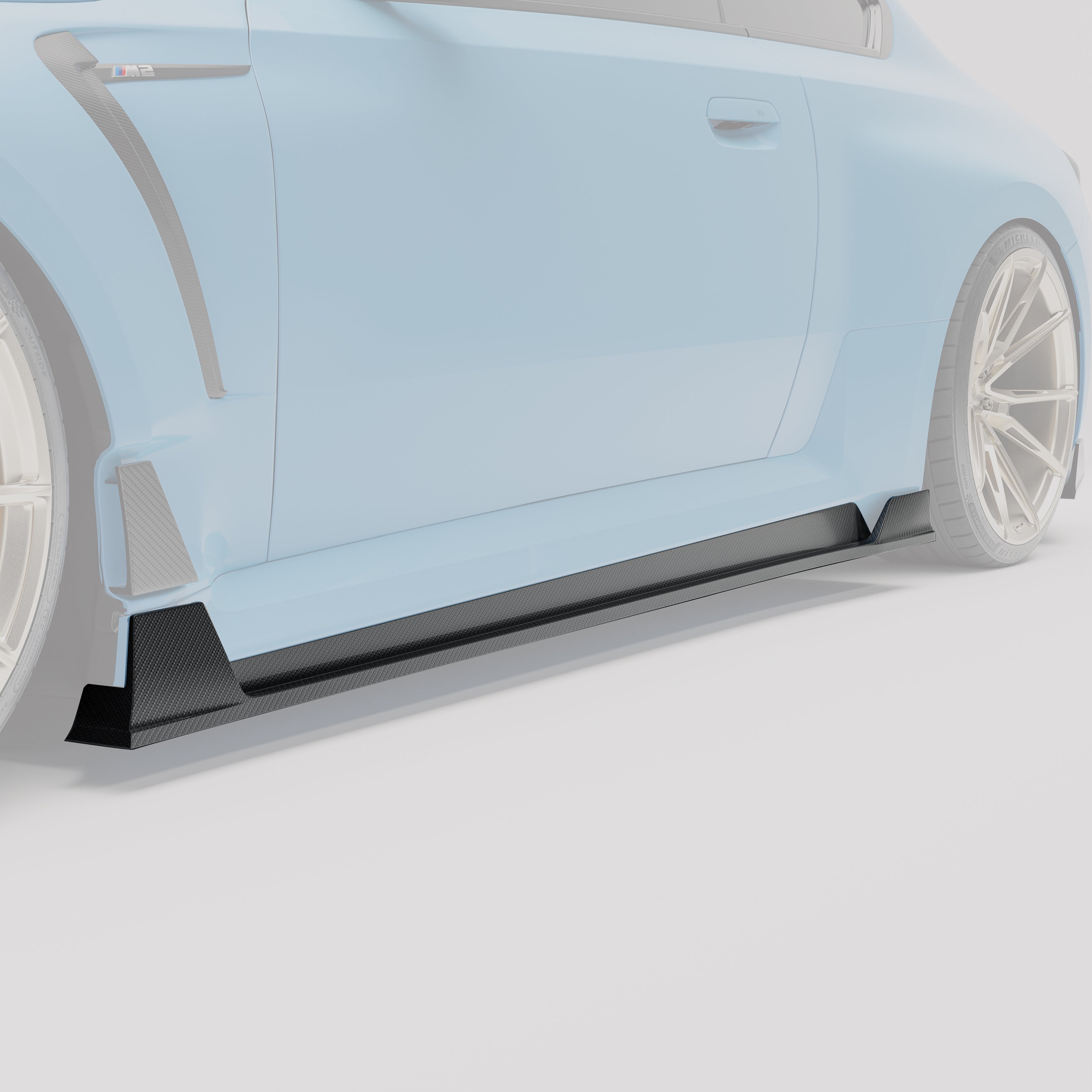 BMW M2 G87 Carbon Fiber Side Skirts - Revozport