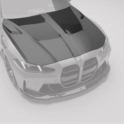 RevoZport BMW M3 G80 – غطاء محرك بفتحات تهوية، منظر تفصيلي