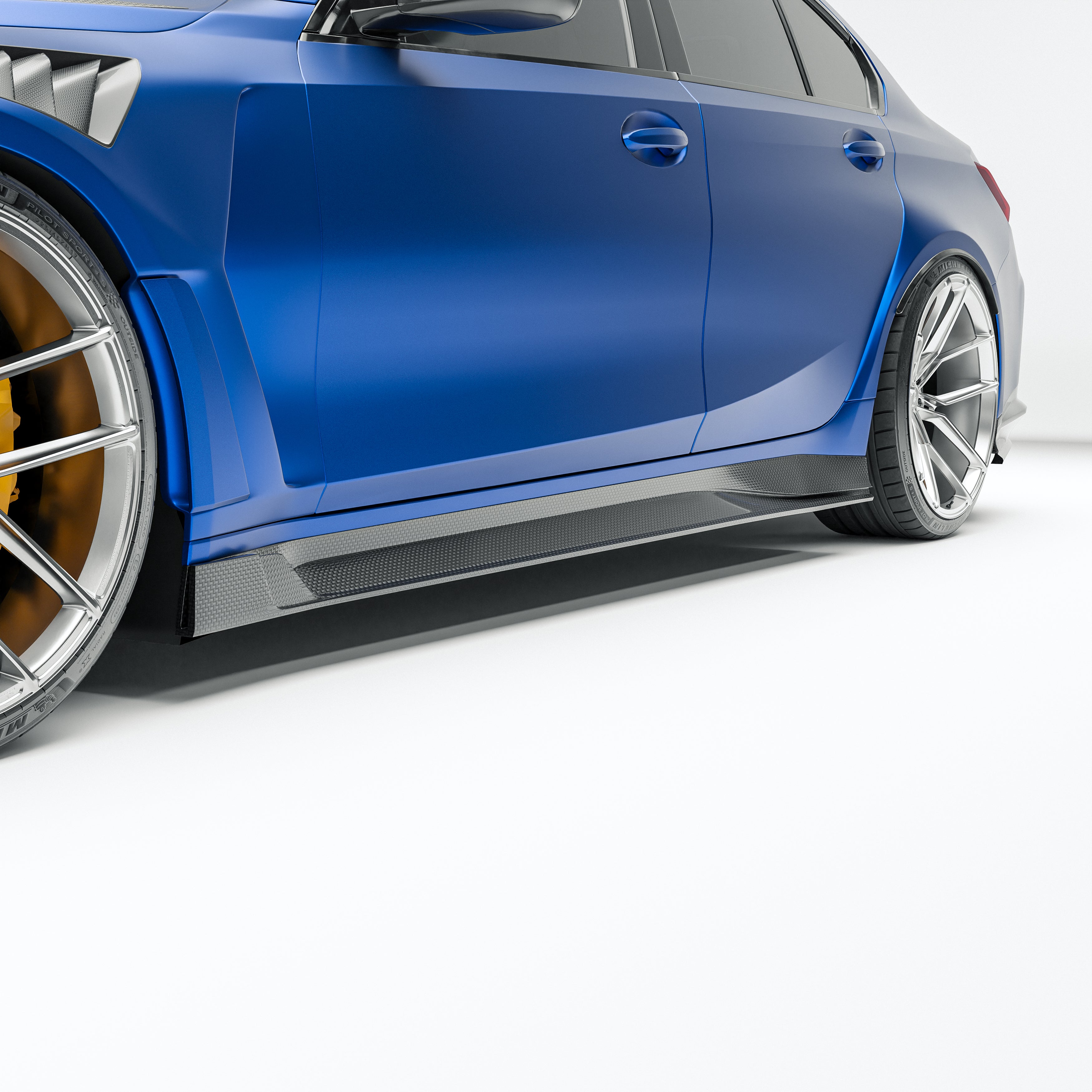 BMW M3 G80 Carbon Fiber Side Skirts - Revozport