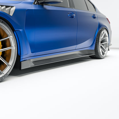 BMW M3 G80 Carbon Fiber Side Skirts - Revozport