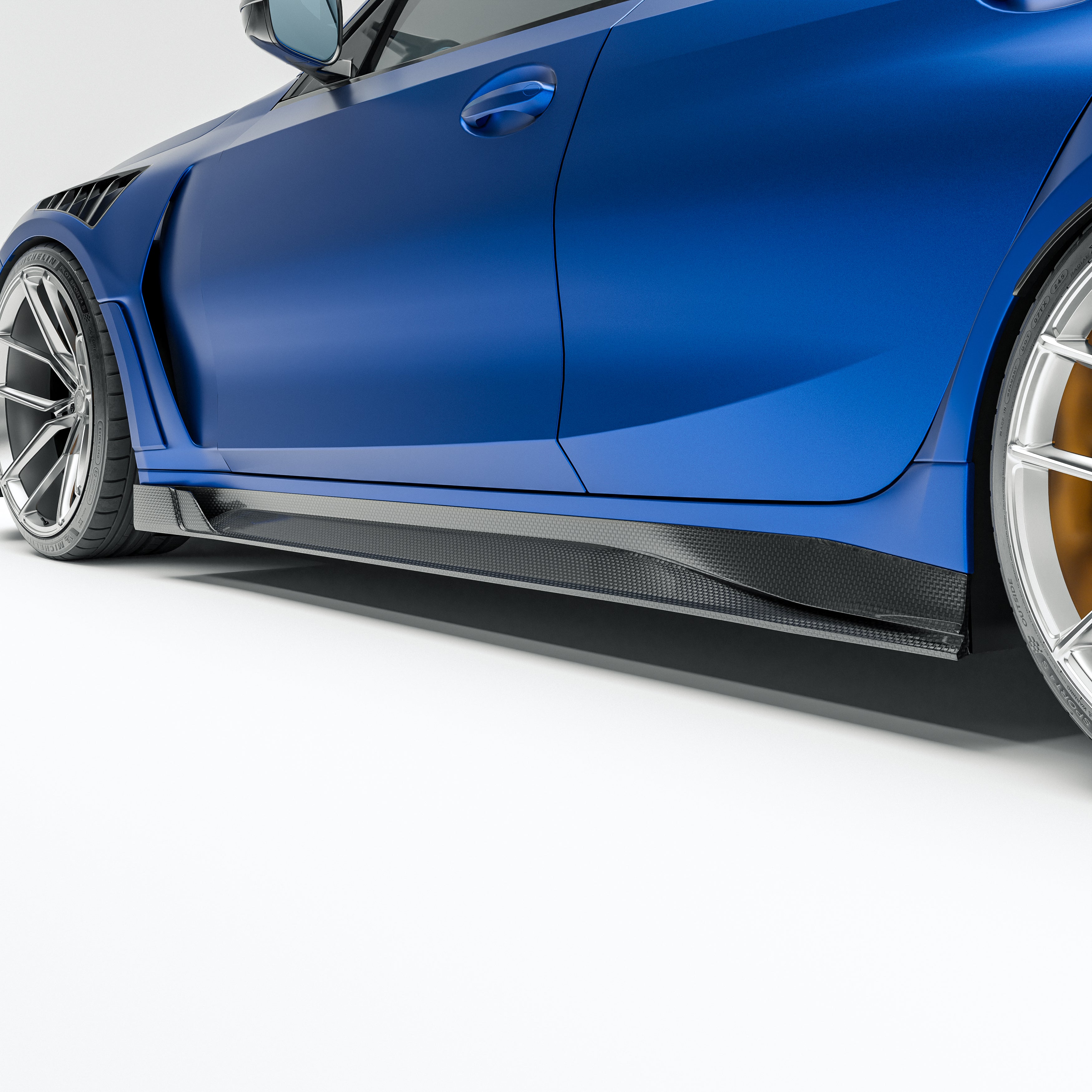 BMW M3 G80 Carbon Fiber Side Skirts - Revozport
