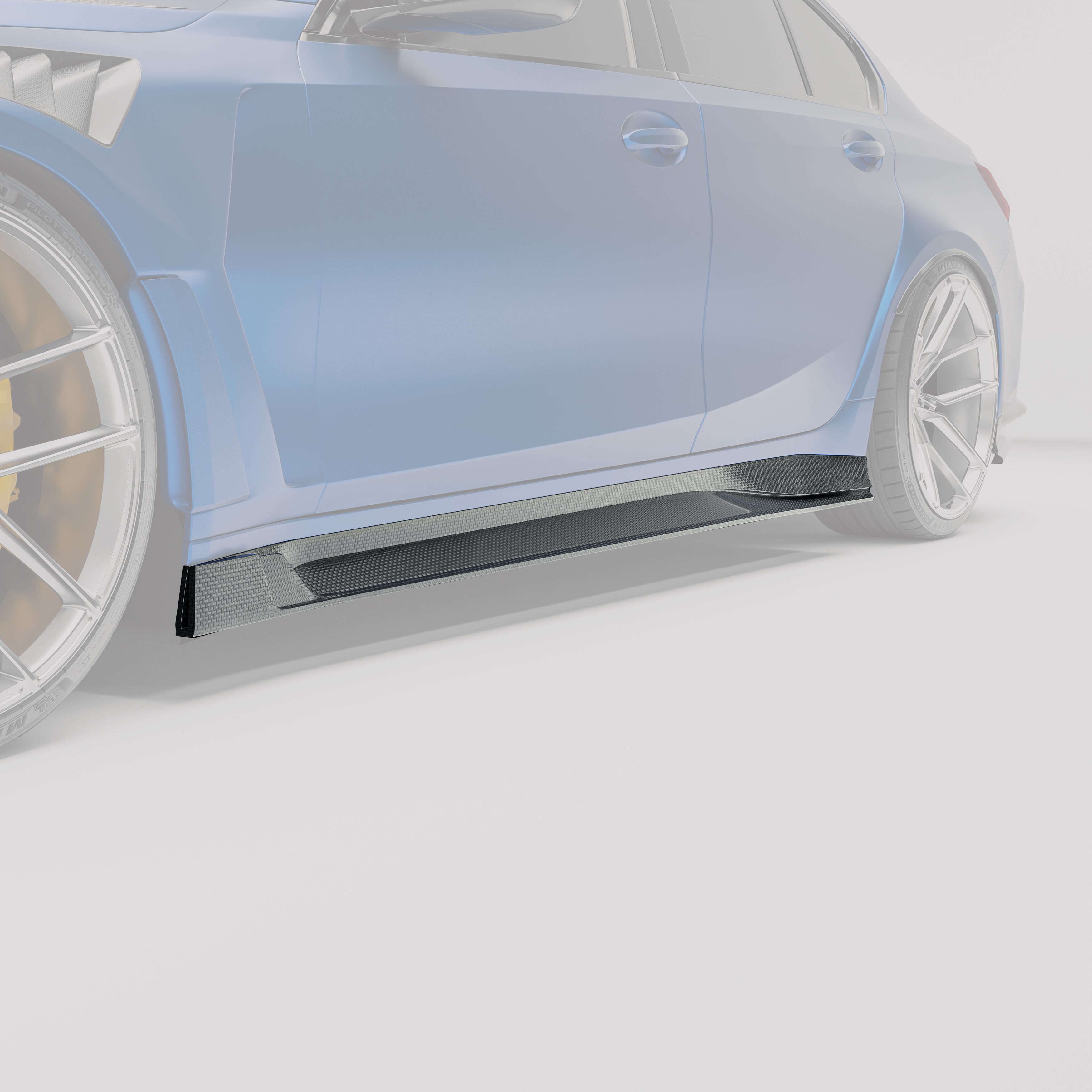 BMW M3 G80 Carbon Fiber Side Skirts - Revozport