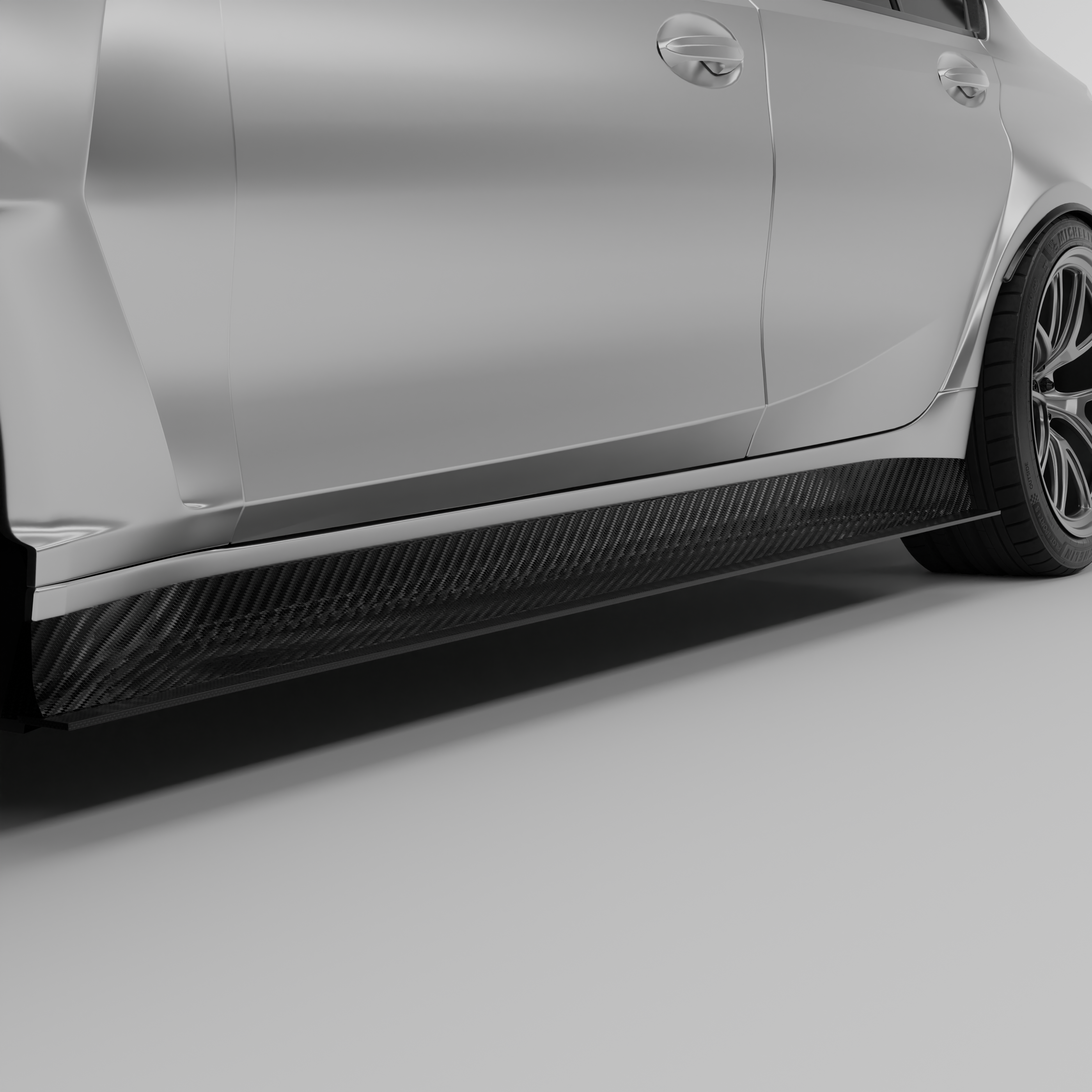 BMW M3 G80 Carbon Fiber Side Skirts - Revozport