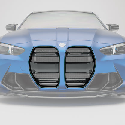 BMW M3 G80 Sedan Carbon Fiber Front Grill (without ACC) - Revozport