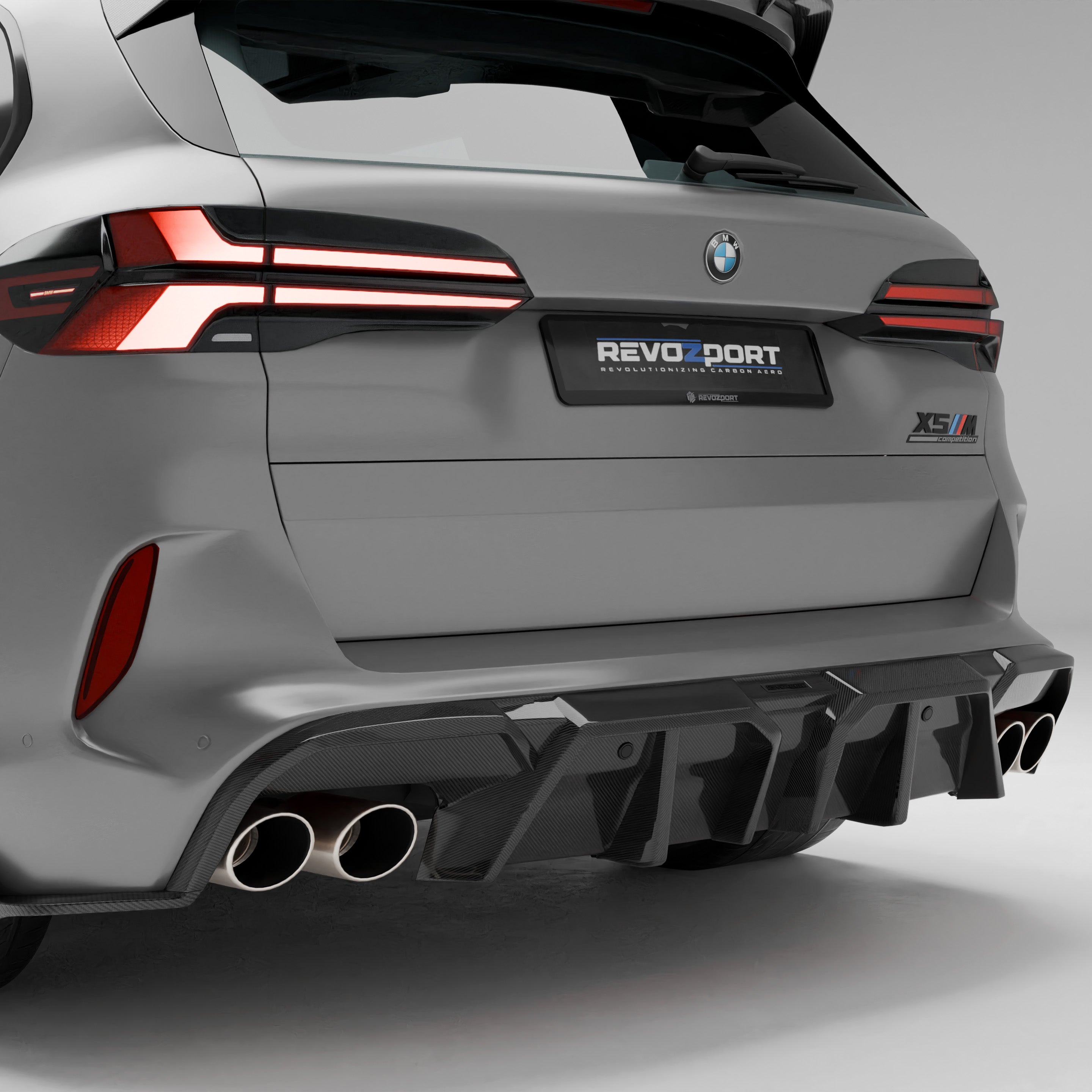 BMW X5M F95 LCI Carbon Fiber Rear Diffuser - Revozport