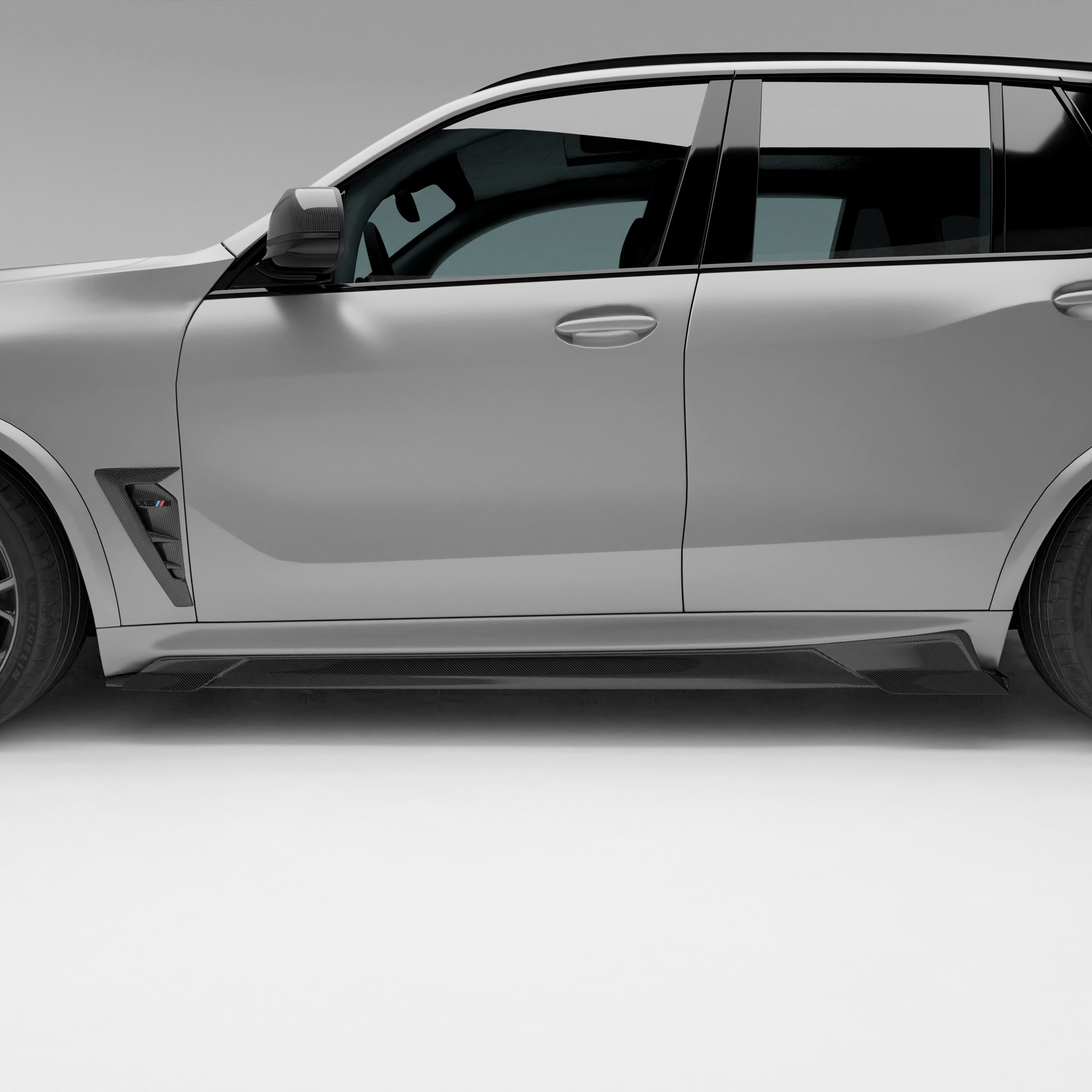 BMW X5M F95 LCI Carbon Fiber Side Skirts - Revozport