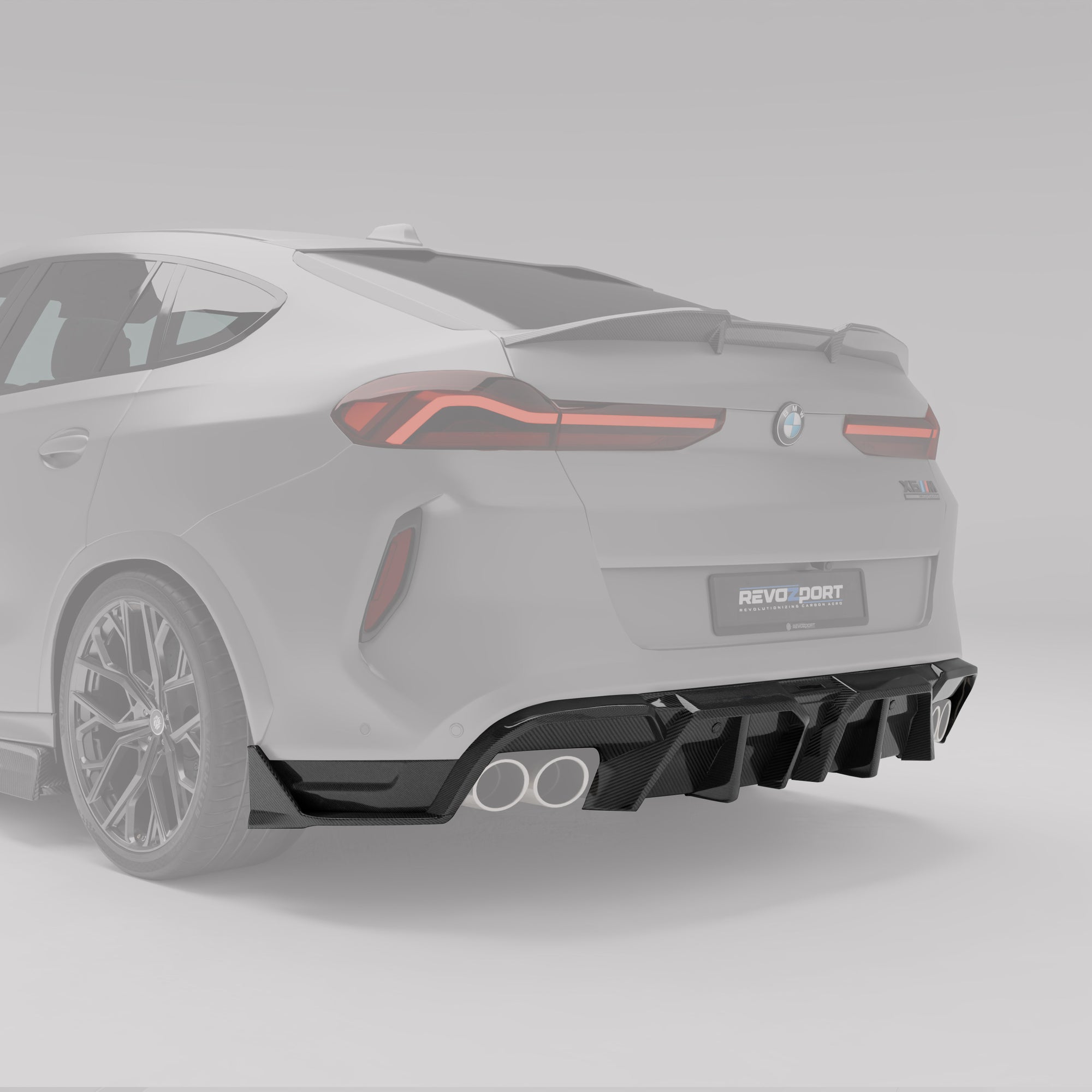 BMW X6M F96 LCI 碳纤维后扩散器