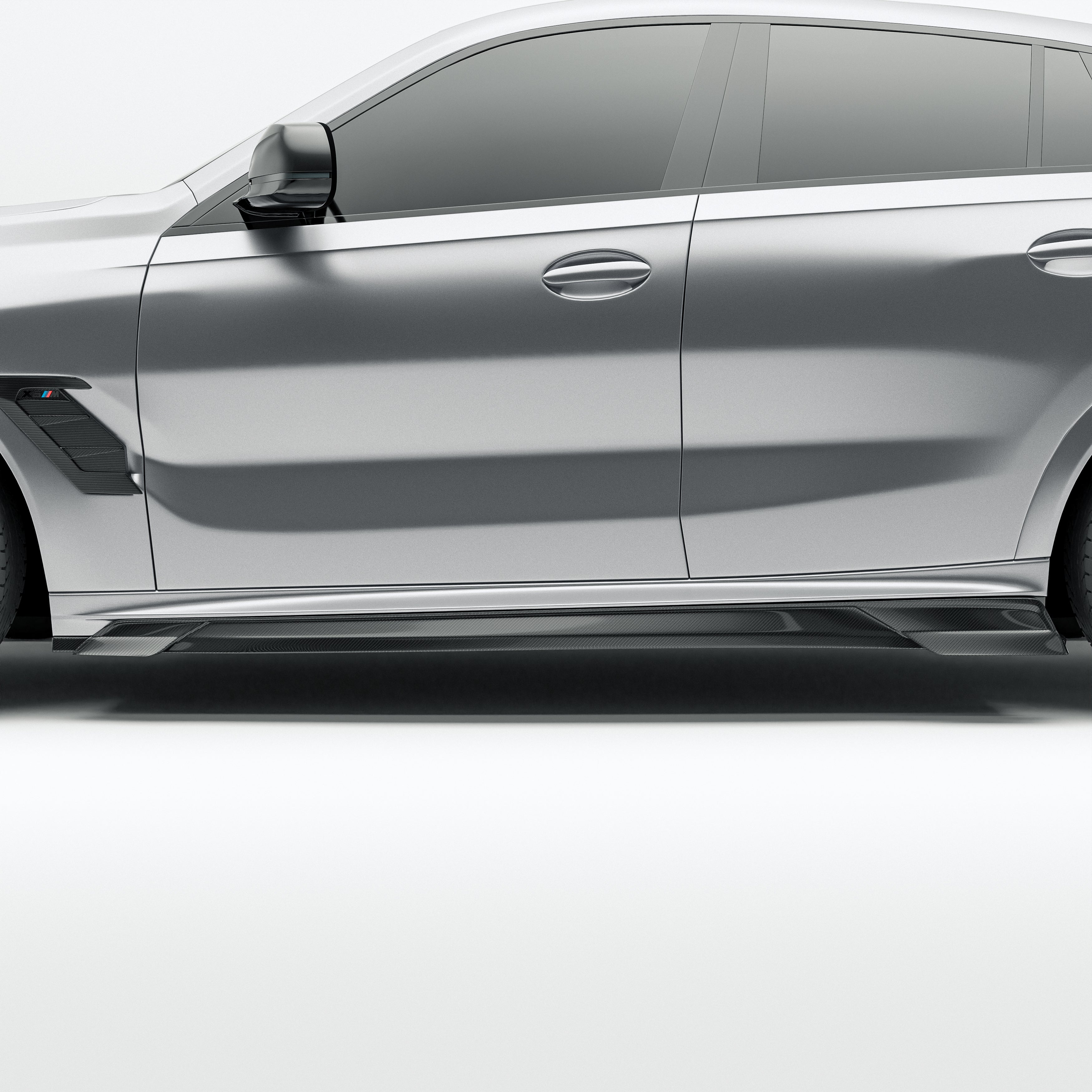 BMW X6M F96 LCI Carbon Fiber Side Skirts - Revozport
