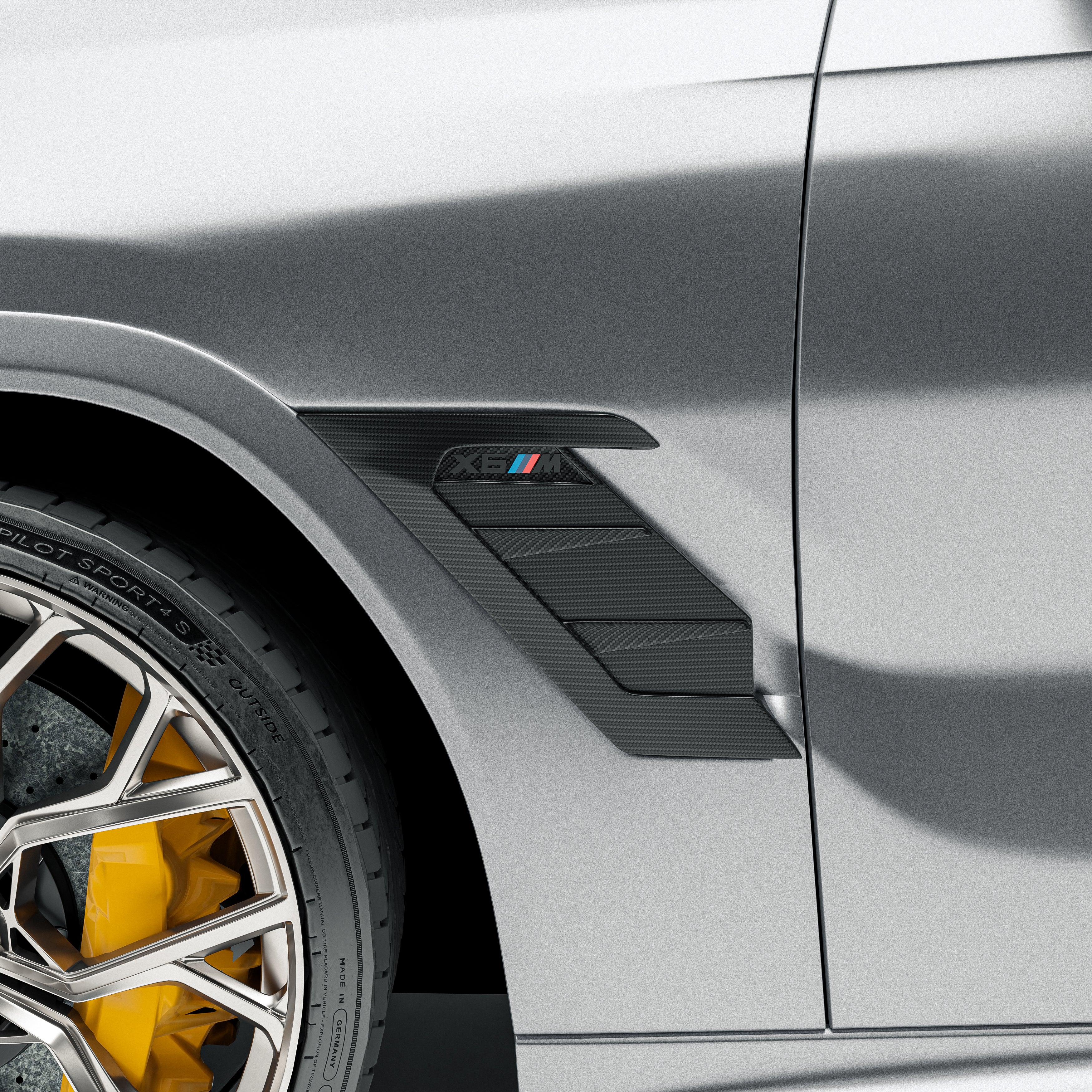 BMW X6M F96 LCI Carbon Fiber Side Vents - Revozport