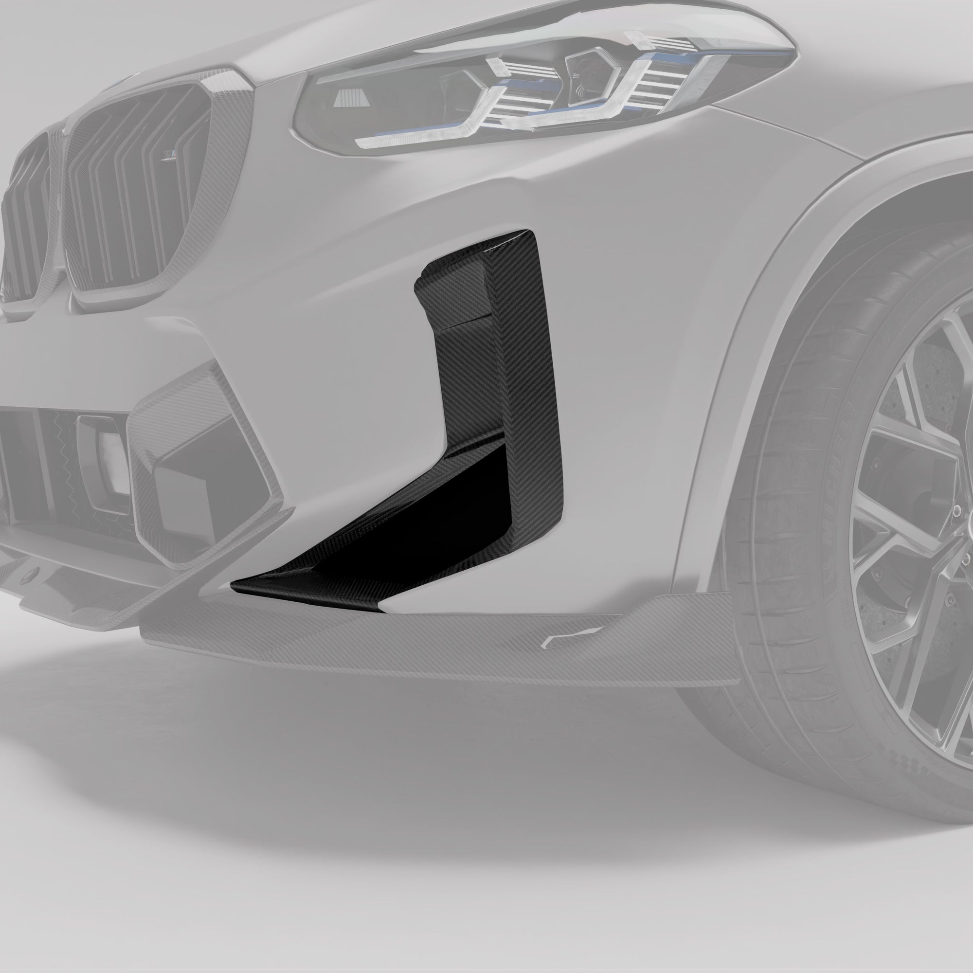 BMW X4M F98 LCI Carbon Fiber Bumper Air Intake Covers