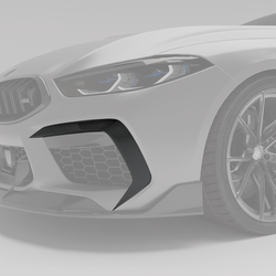 BMW F92 M8 coupe carbon fiber canards with protruding sections