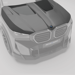 BMW XM G09 碳纤维发动机盖安装效果
