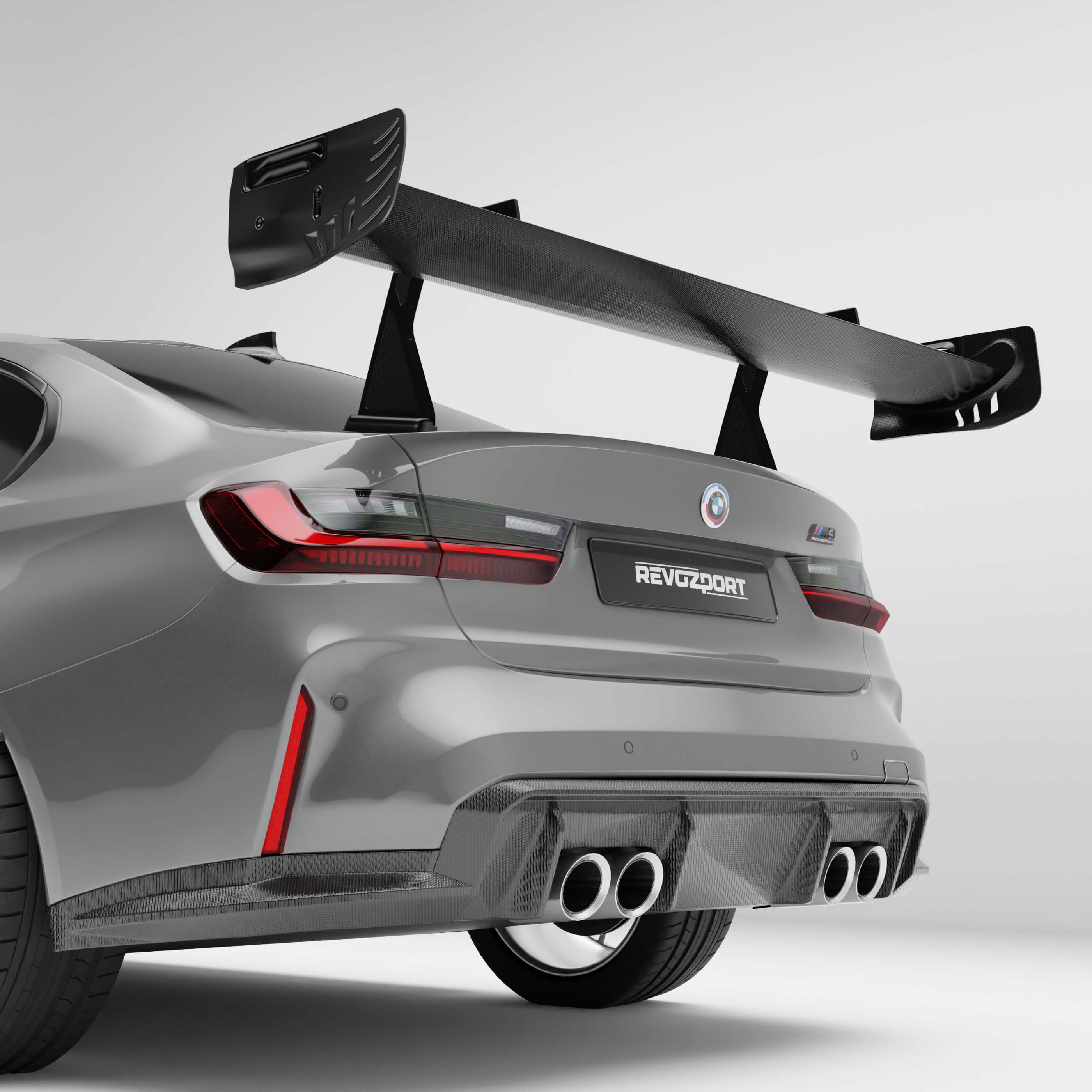 BMW M3 G80 Carbon Fiber Aerodynamic Trunk Rendering