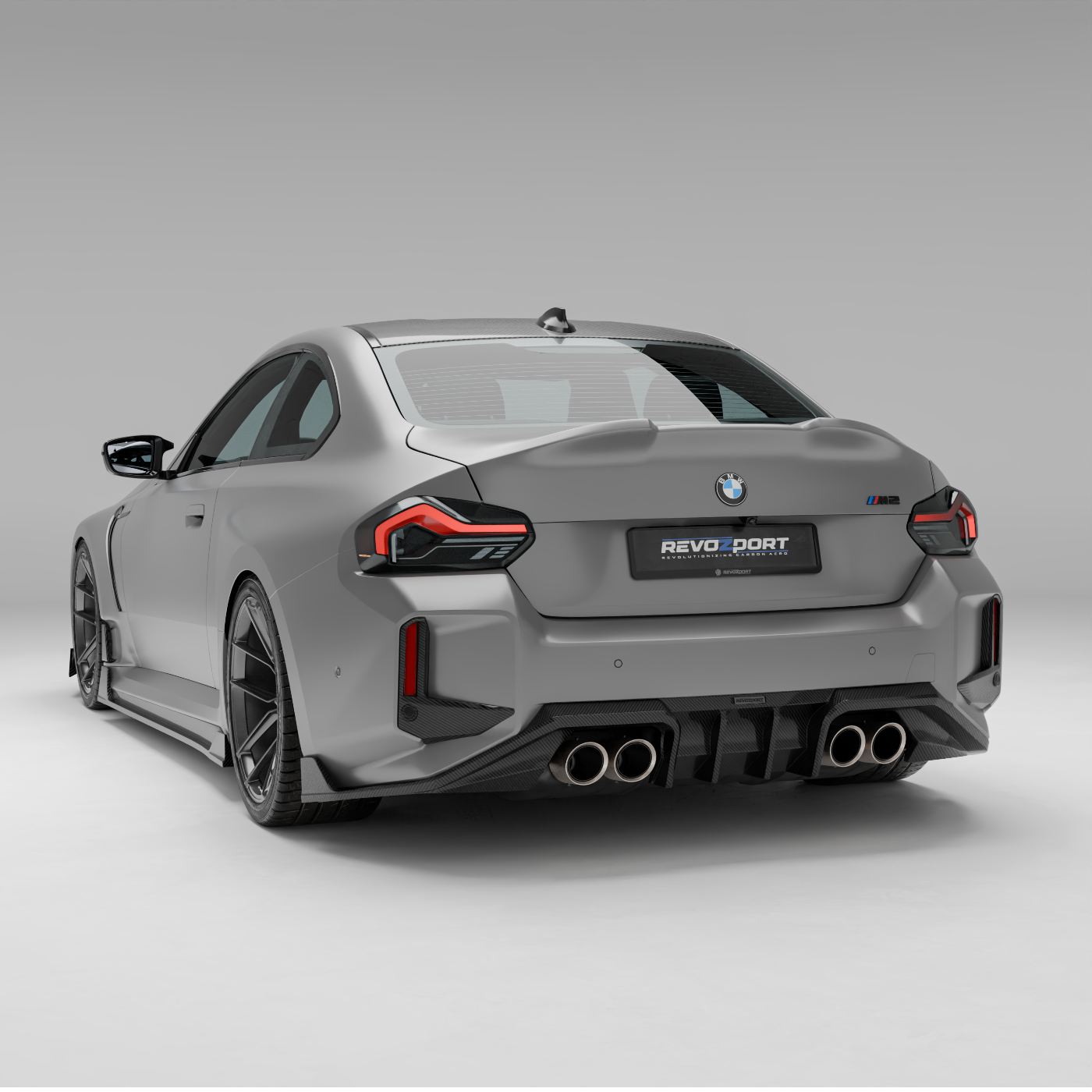 配备不锈钢排气尾管的-bmw-m2-后视图