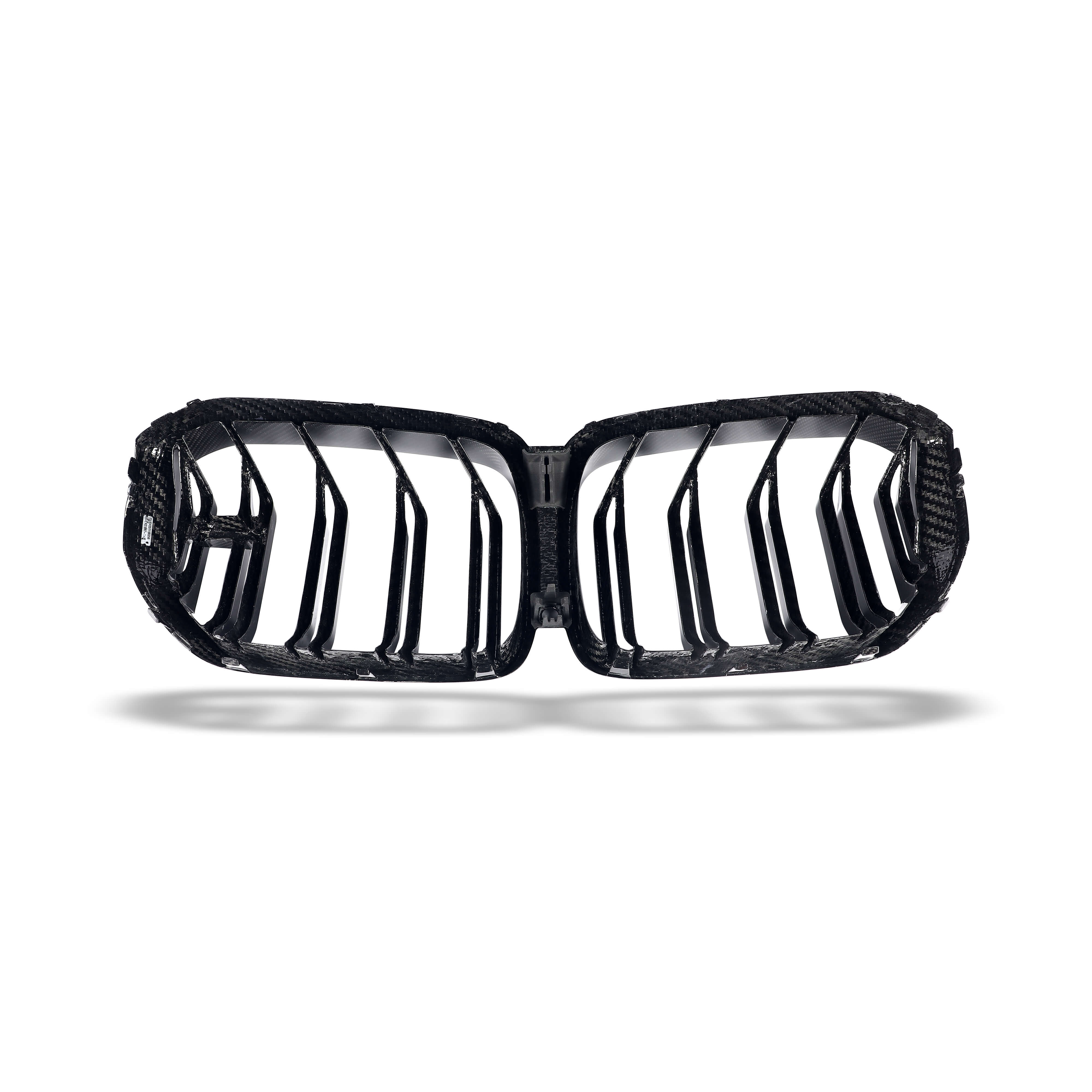 BMW X5M F95 PRE LCI Carbon Fiber Front Grill Revozport White Base Actual Photos