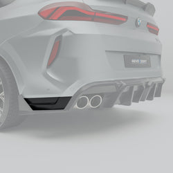 BMW X6M F96 PRE LCI 碳纤维后保险杠分流器