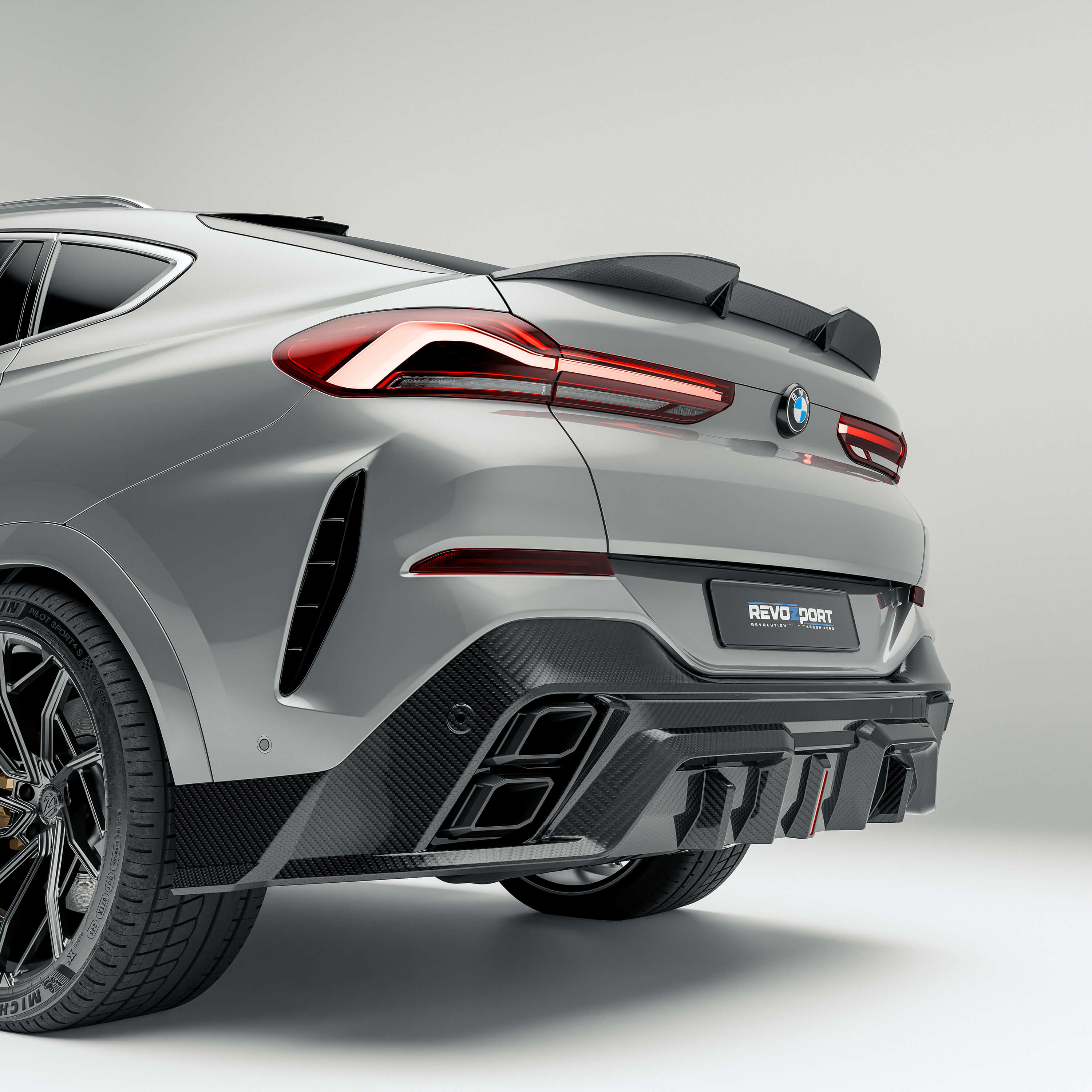 bmw-x6-g06-lci前碳纤维后扩散器