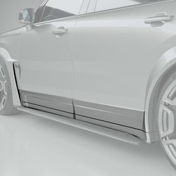 ZEEKR 9X Carbon Fiber Side Skirt Extensions — VELOIRE by RevoZport with high-gloss finish