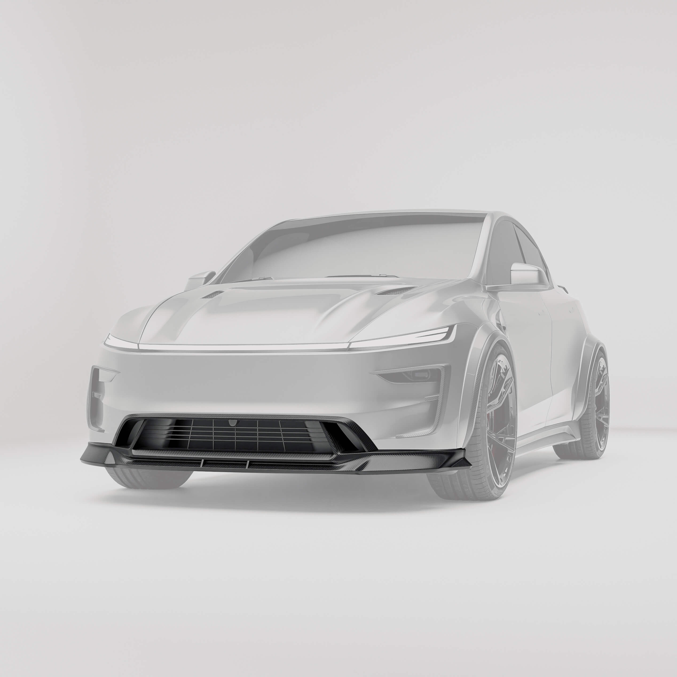 tesla-model-y-carbon-fiber-front-lip-with-protruding-sections