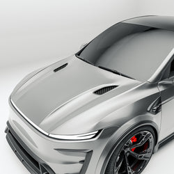 Tesla Model Y Juniper 碳纤维发动机盖棚拍视图