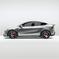 Tesla Model Y Juniper 碳纤维轮拱扩展件棚拍视图