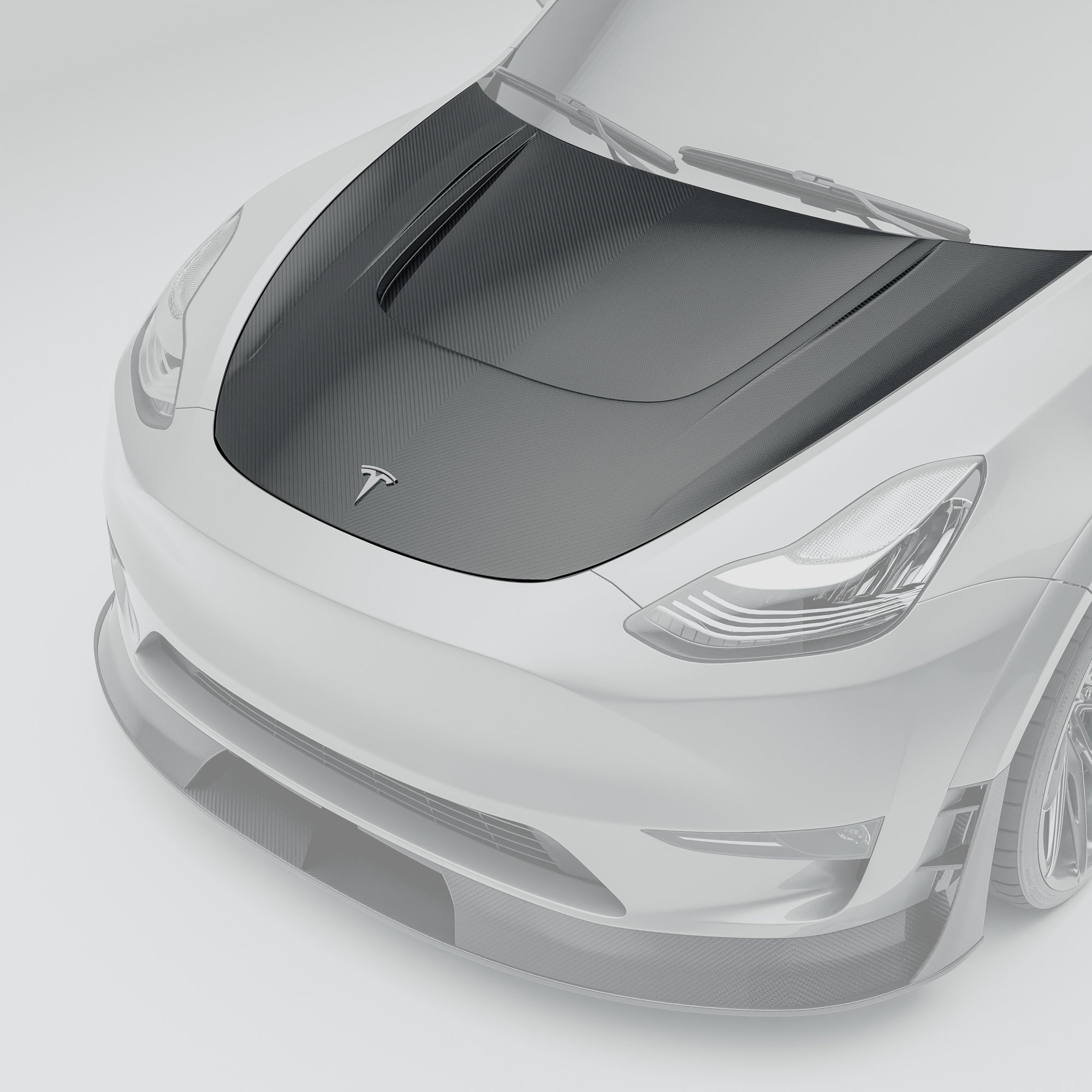 Tesla Model Y 2021–2024 碳纤维发动机盖