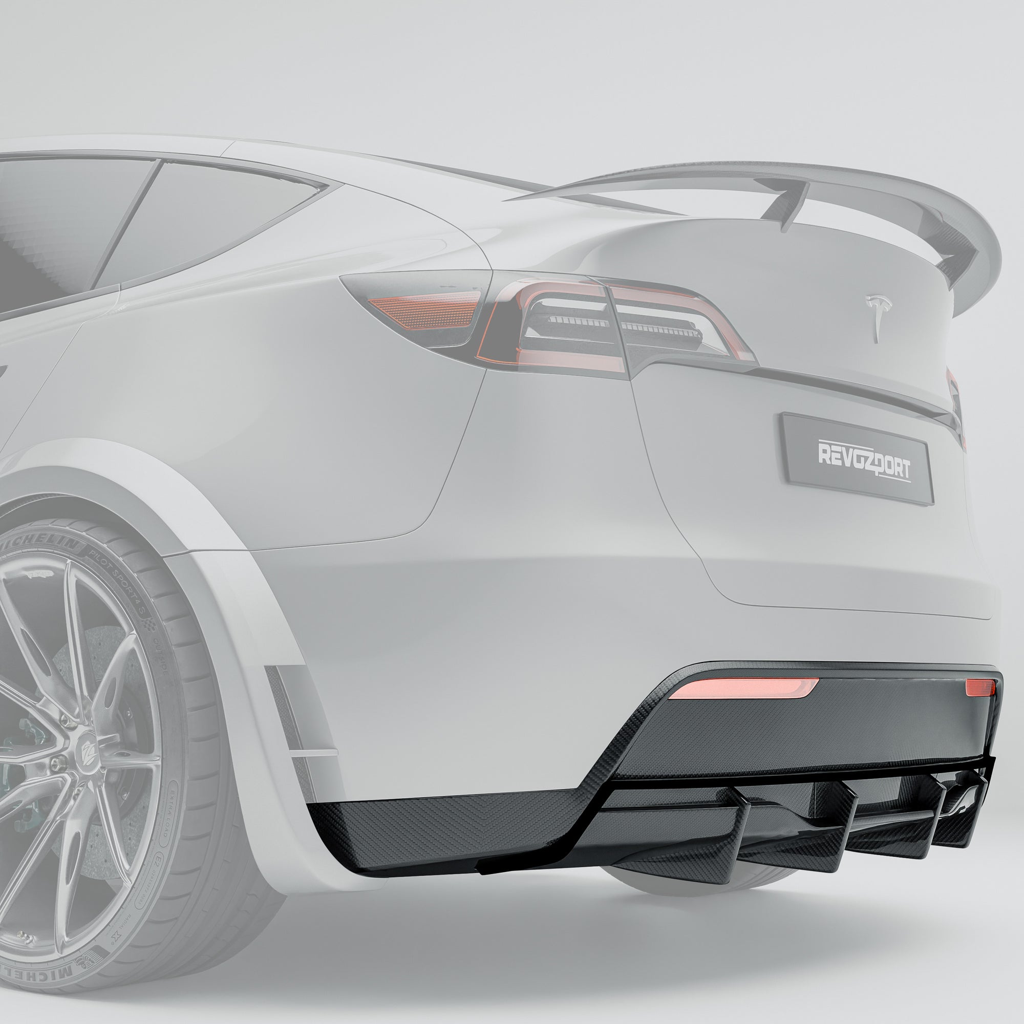 Tesla Model Y 2021–2024 碳纤维后扩散器
