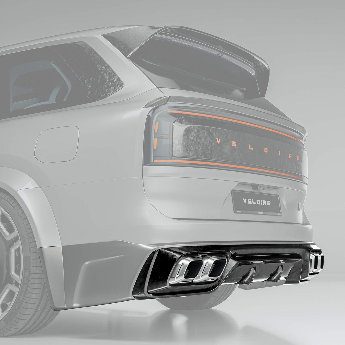 zeekr-9x-carbon-fiber-rear-diffuser-with-exhaust-finishers-—-veloire-by-revozport-installed-view