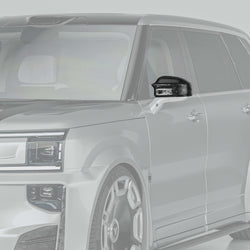 ZEEKR 9X Carbon Fiber Mirror Covers — VELOIRE by RevoZport with high-gloss finish
