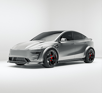 Silver sports car on a white background