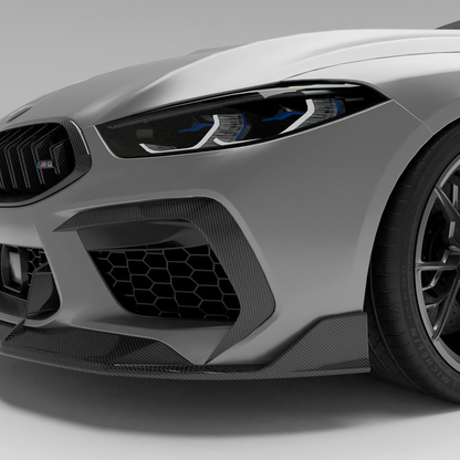 BMW M8 F91 F92 F93 Carbon Fiber Front Bumper Canards