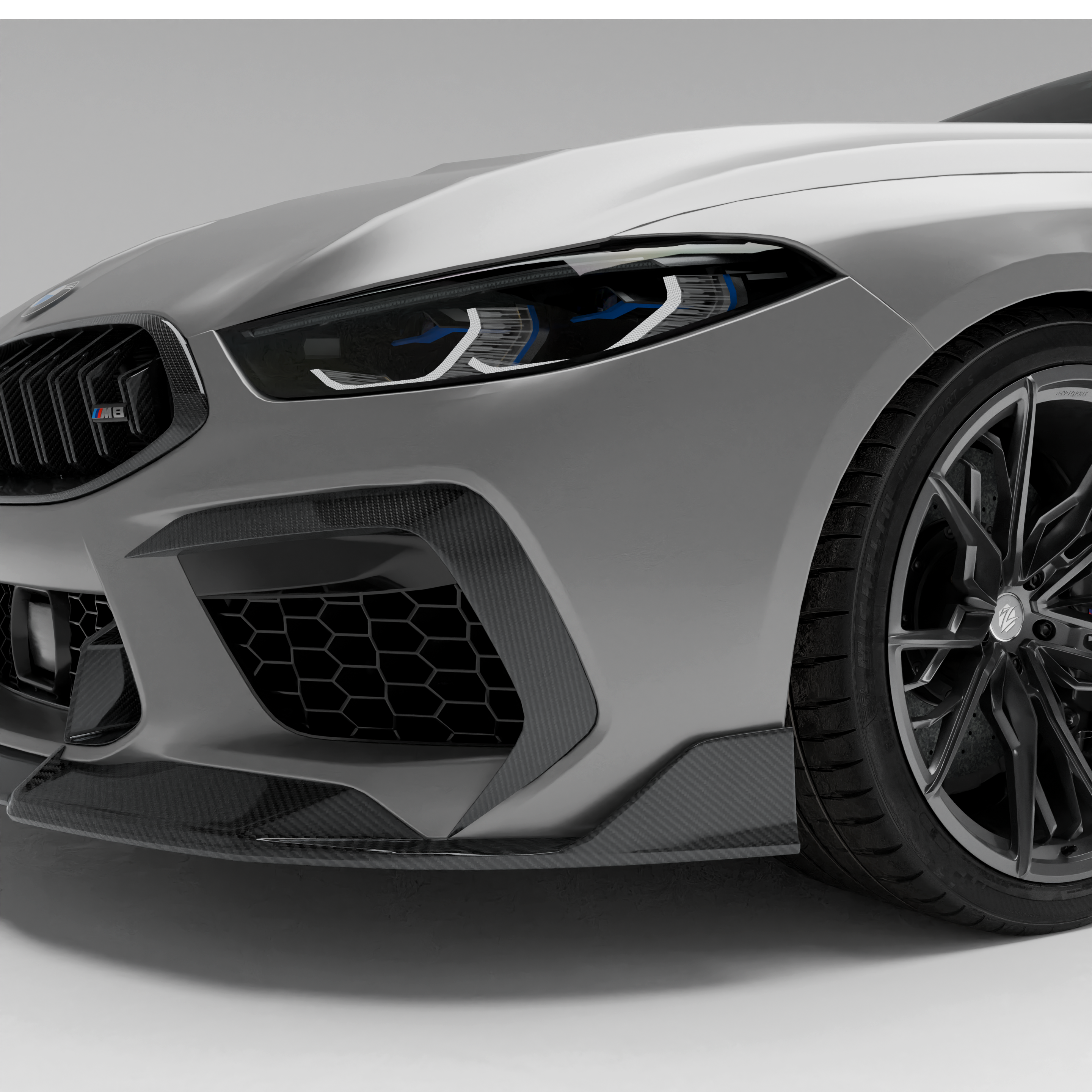 BMW M8 F93 Carbon Fiber Front Bumper Canards