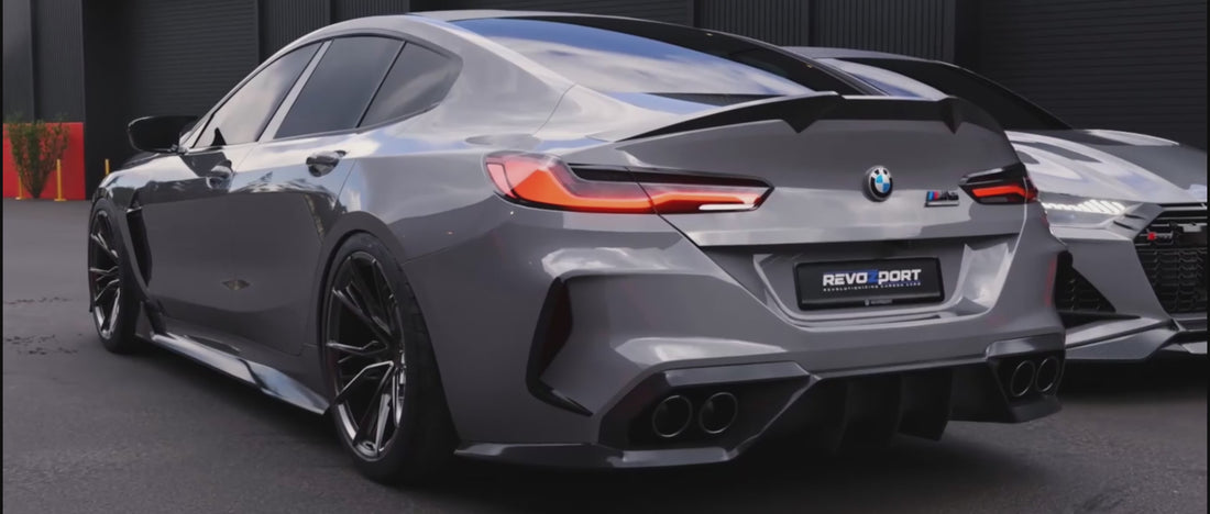 BMW M8 Carbon Fiber Parts Installation Rendering Video