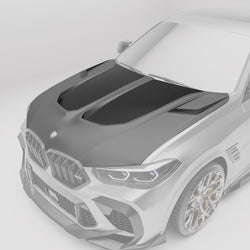 BMW X6M F96 PRE LCI 碳纤维发动机盖